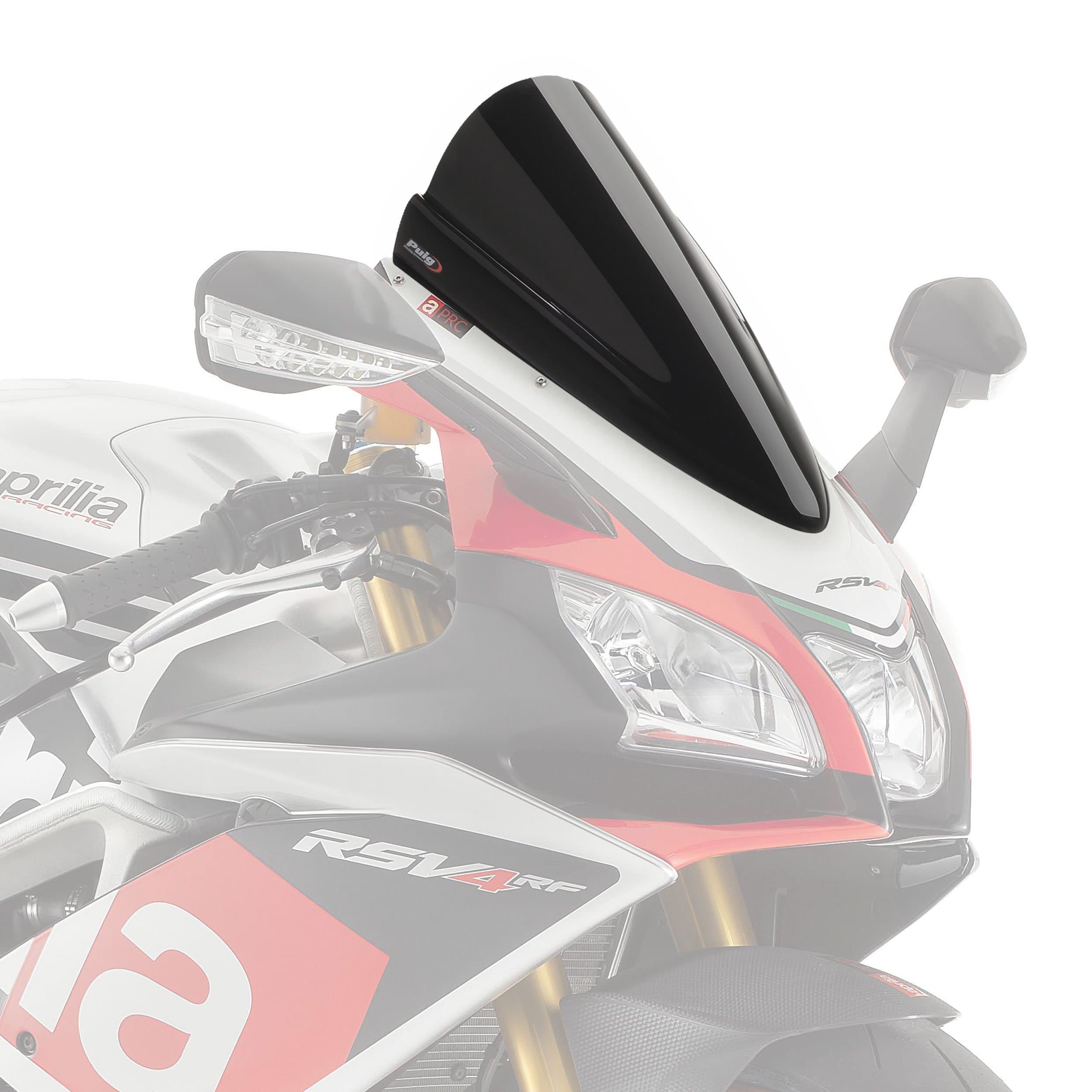 Puig Racing Screen | Black (Opaque) | Aprilia RSV4 RF 2015>2020 - Shop name