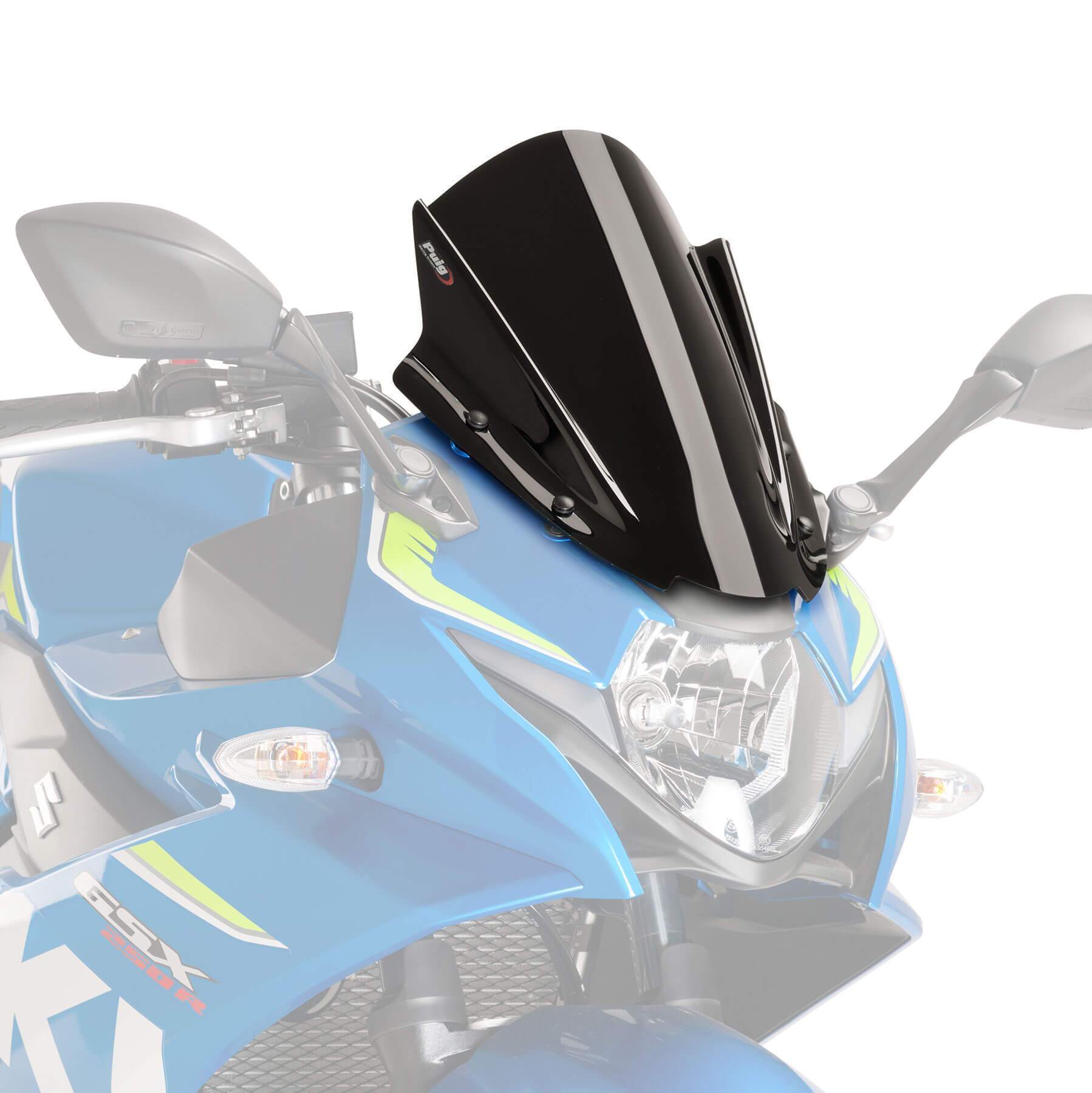 Puig Racing Screen | Black (Opaque) | Suzuki GSX-R250 2017>Current - Shop name