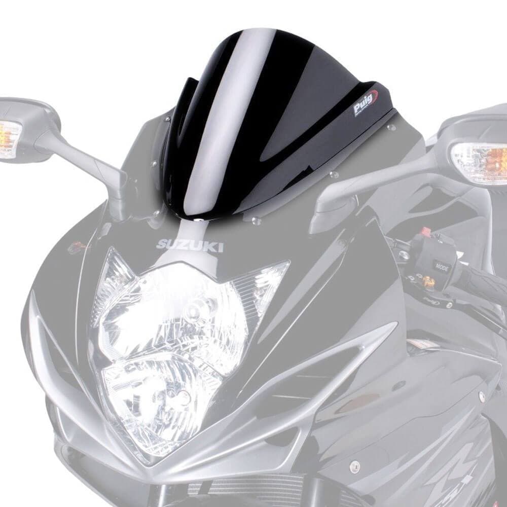 Puig Racing Screen | Black (Opaque) | Suzuki GSX-R750 2011>Current - Shop name