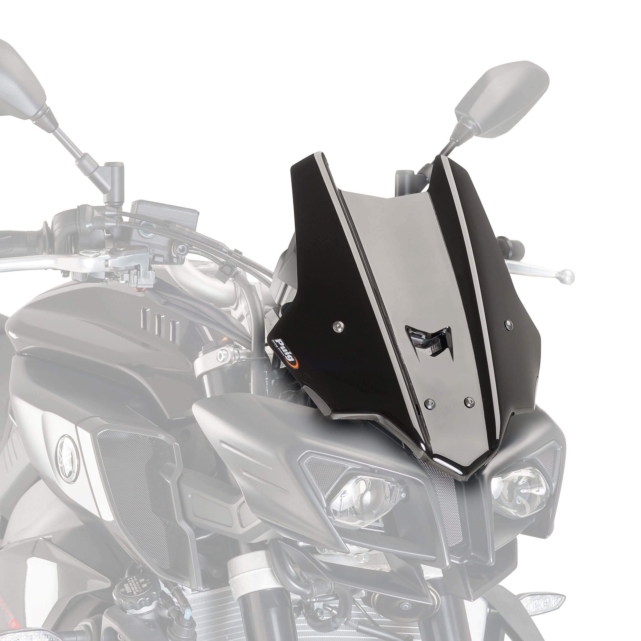 Puig Racing Screen | Black (Opaque) | Yamaha FZ-10 2016>2017 - Shop name