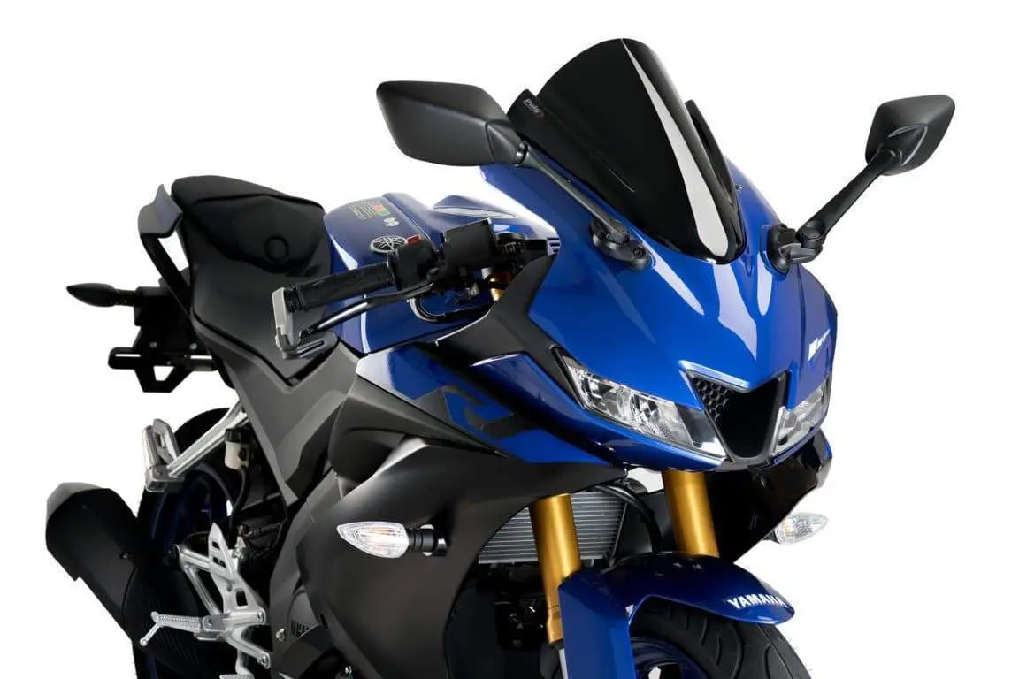 Puig Racing Screen | Black (Opaque) | Yamaha YZF-R125 2019>2022 - Shop name