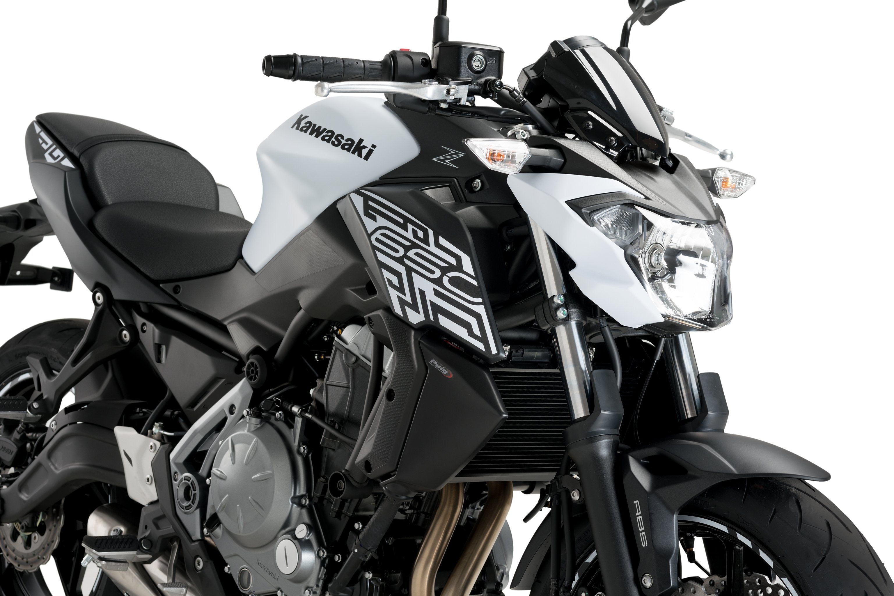 Puig Radiator Cheeks | Matte Black | Kawasaki Z650 2017>2019 - Shop name