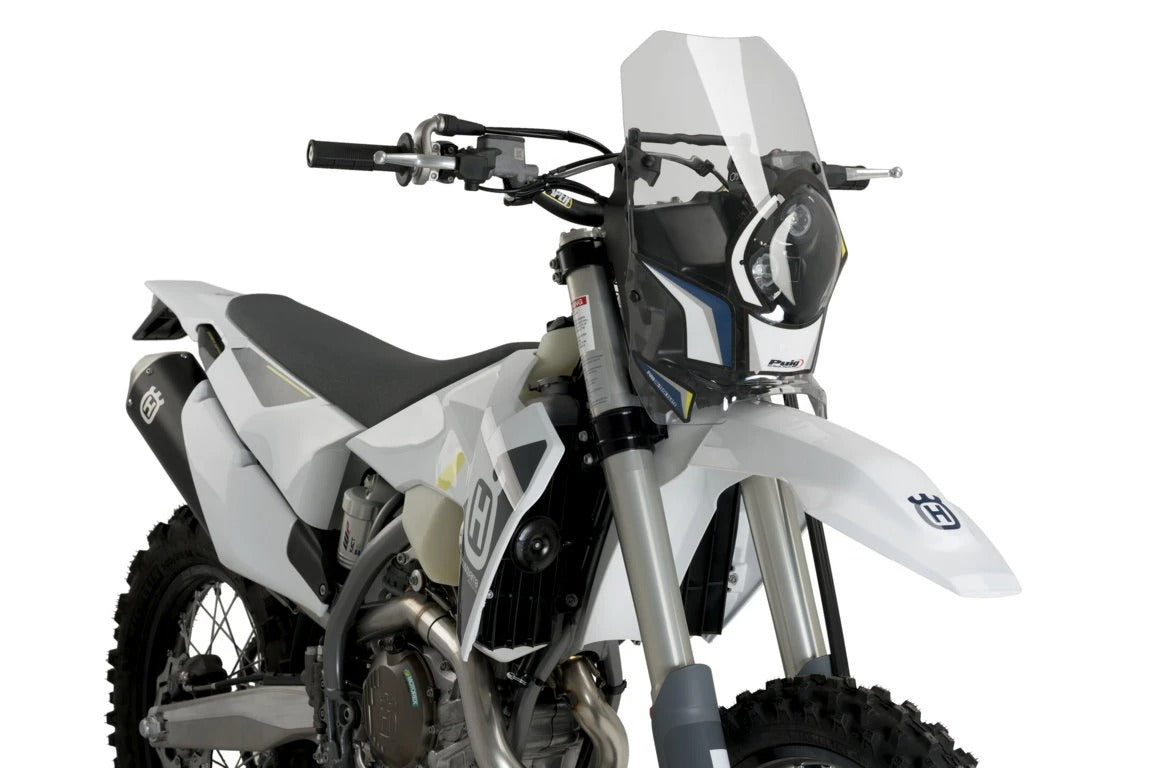 Puig Rally Semi Fairing | Clear | Husqvarna TE 300 2005>2021 - Shop name