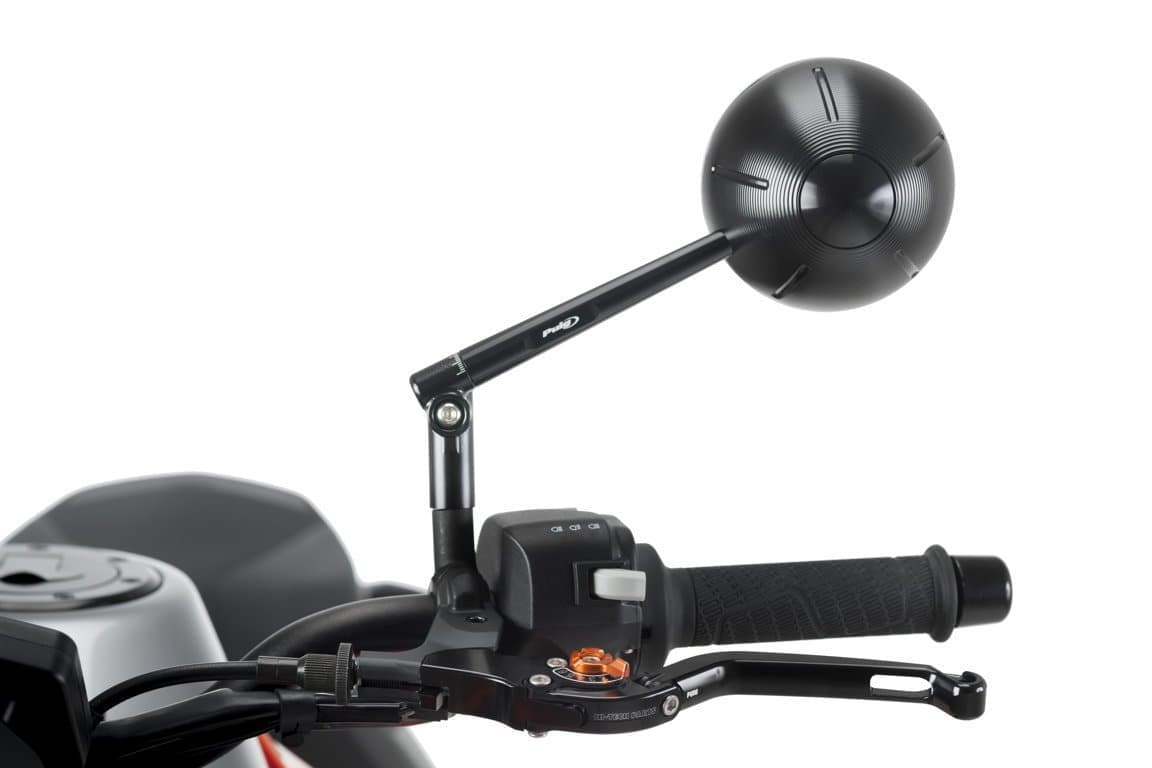 Puig Retro Mirror Left - M10 Fitment | Black - Shop name