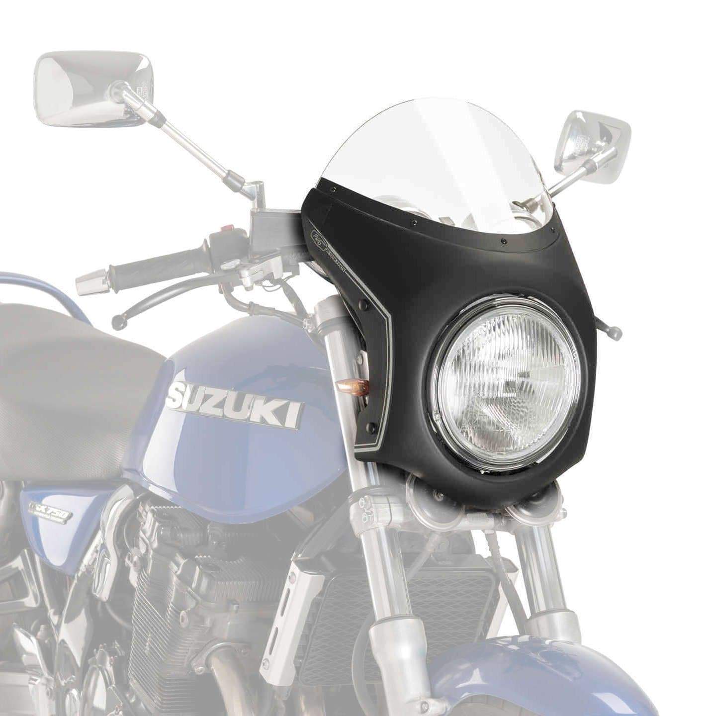Puig Retrovision Semi Fairing | Black with Clear Screen | Triumph Speed Twin 900 2023>2024 - Shop name