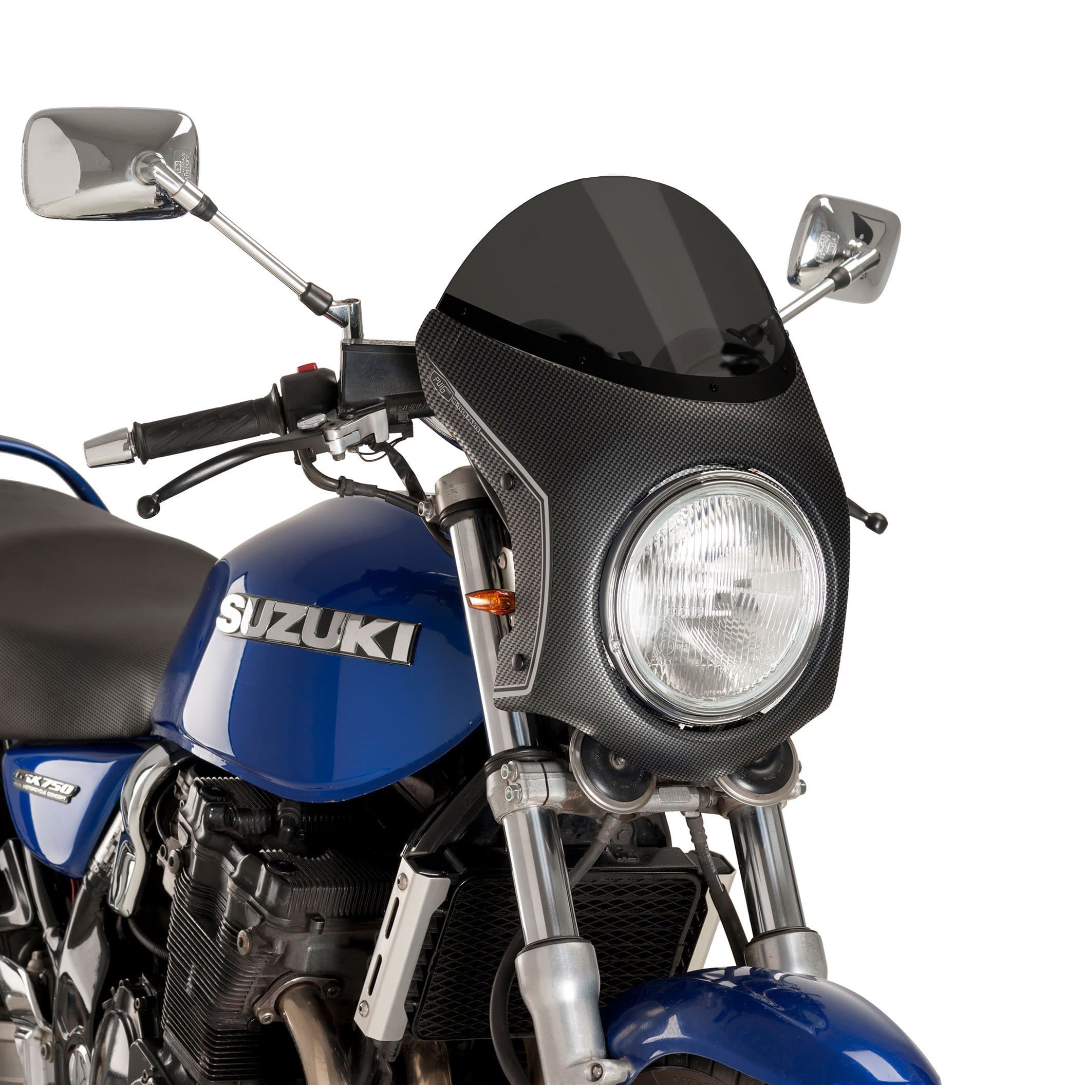 Puig Retrovision Semi Fairing | Carbon Look with Dark Smoke Screen | Triumph Speed Twin 900 2023>2024 - Shop name