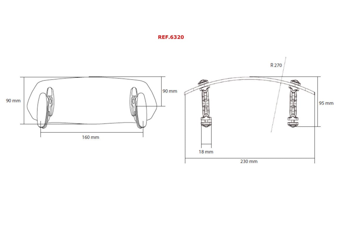 Puig Screen Deflector - Clip On (277x100mm) | Dark Smoke - Shop name
