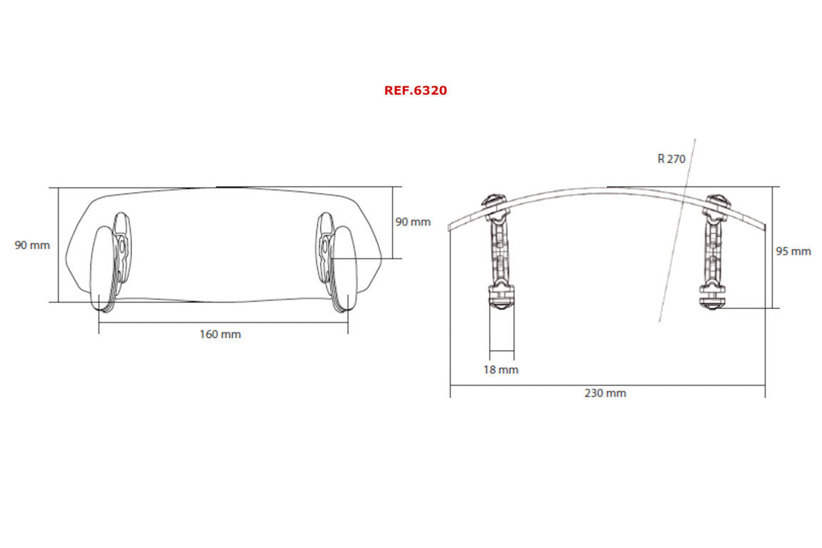 Puig Screen Deflector - Clip On (277x100mm) | Light Smoke - Shop name