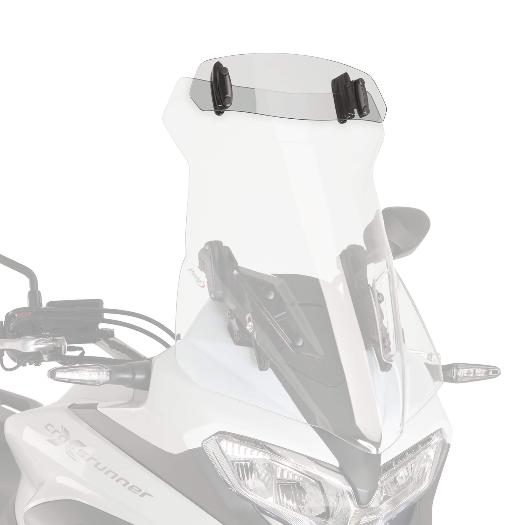 Puig Screen Deflector - Clip On (325x102mm) | Clear | Yamaha Tracer 900 GT 2018>2020 - Shop name