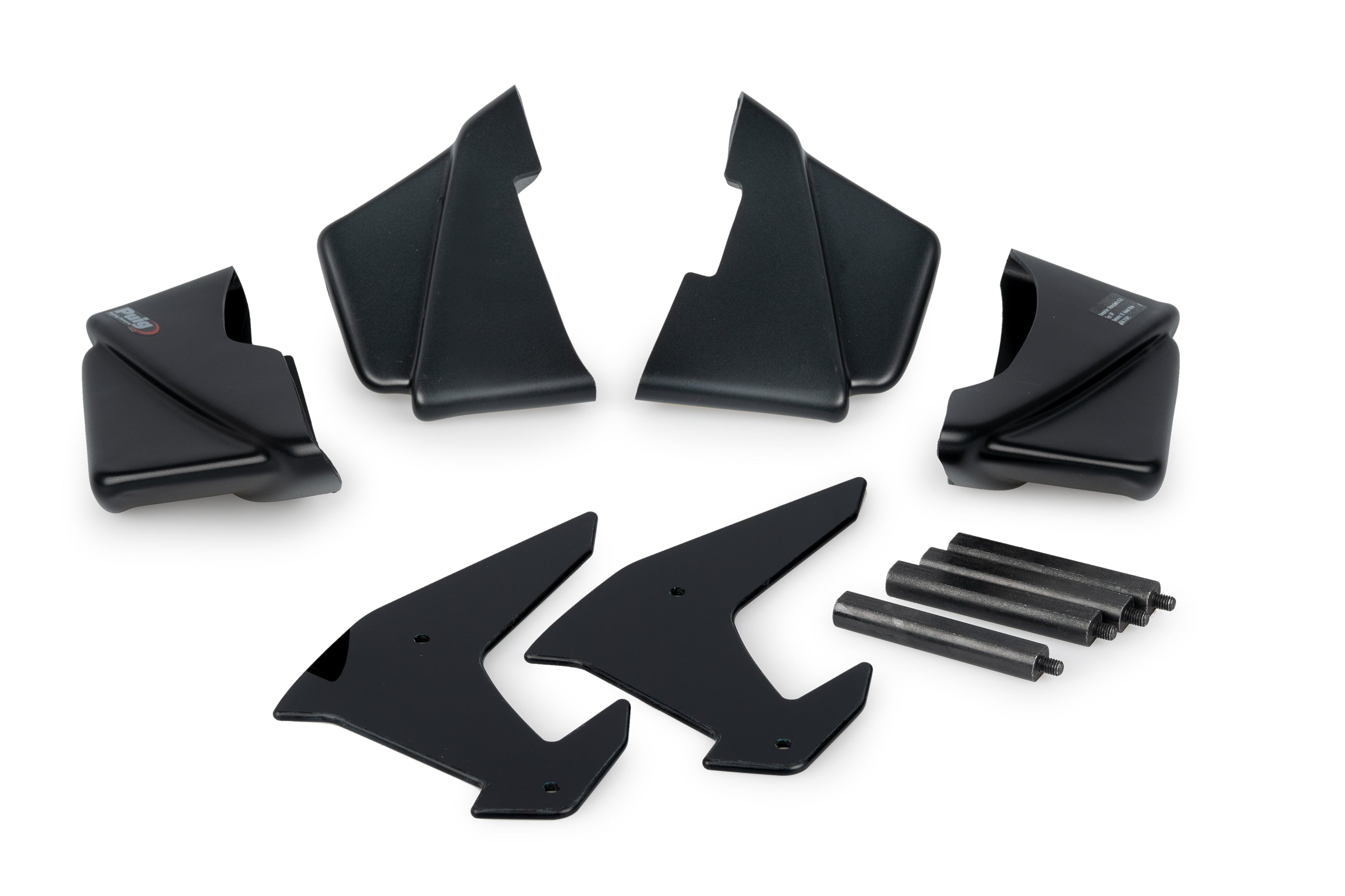 Puig Side Downforce Wings | Black | Kawasaki Z H2 2020>Current - Pyramid Motorcycle Accessories