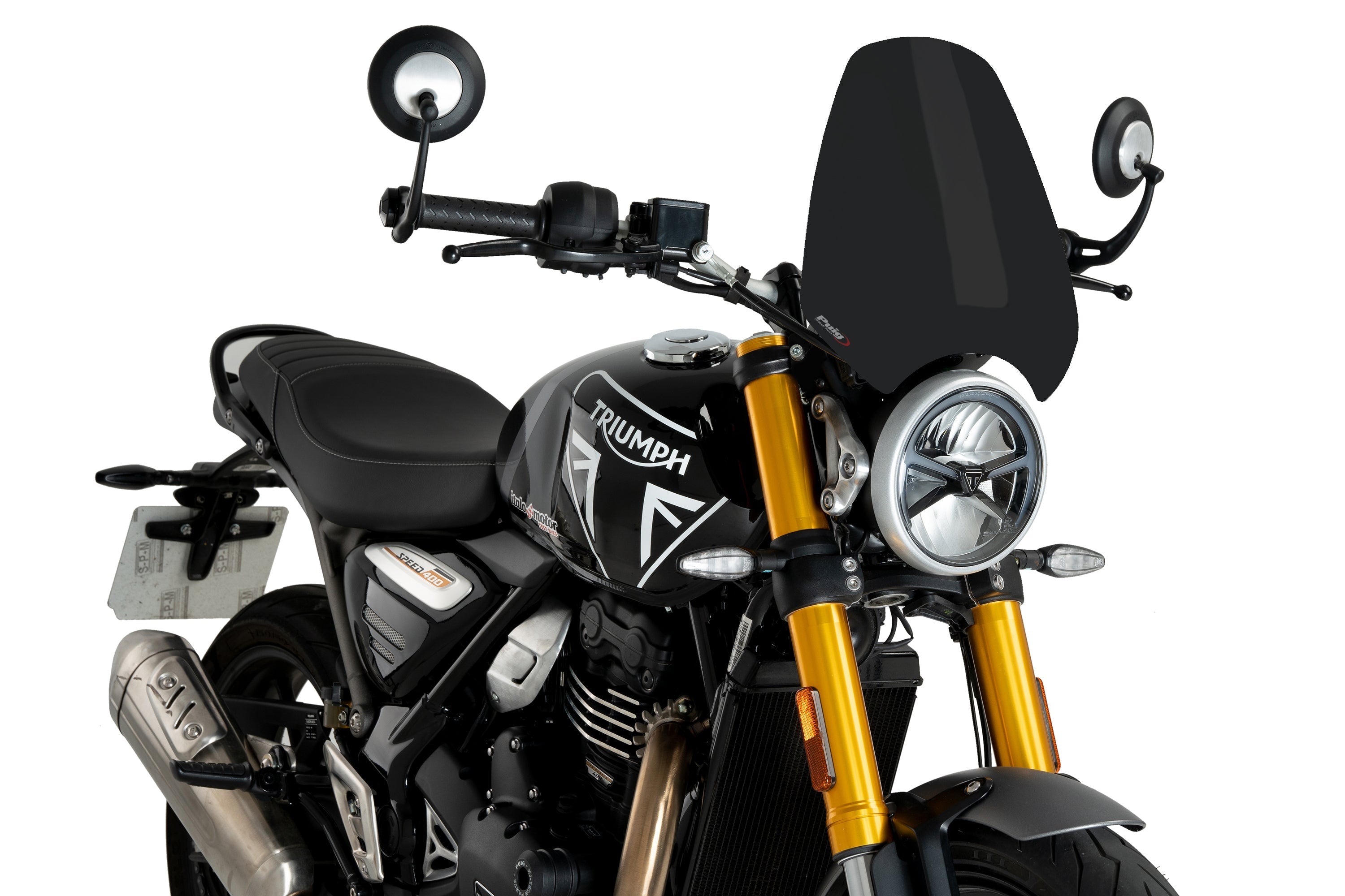 Puig Sport Screen | Black Matte (Opaque) | Triumph Speed 400/Scrambler 400 X 2024>Current - Shop name