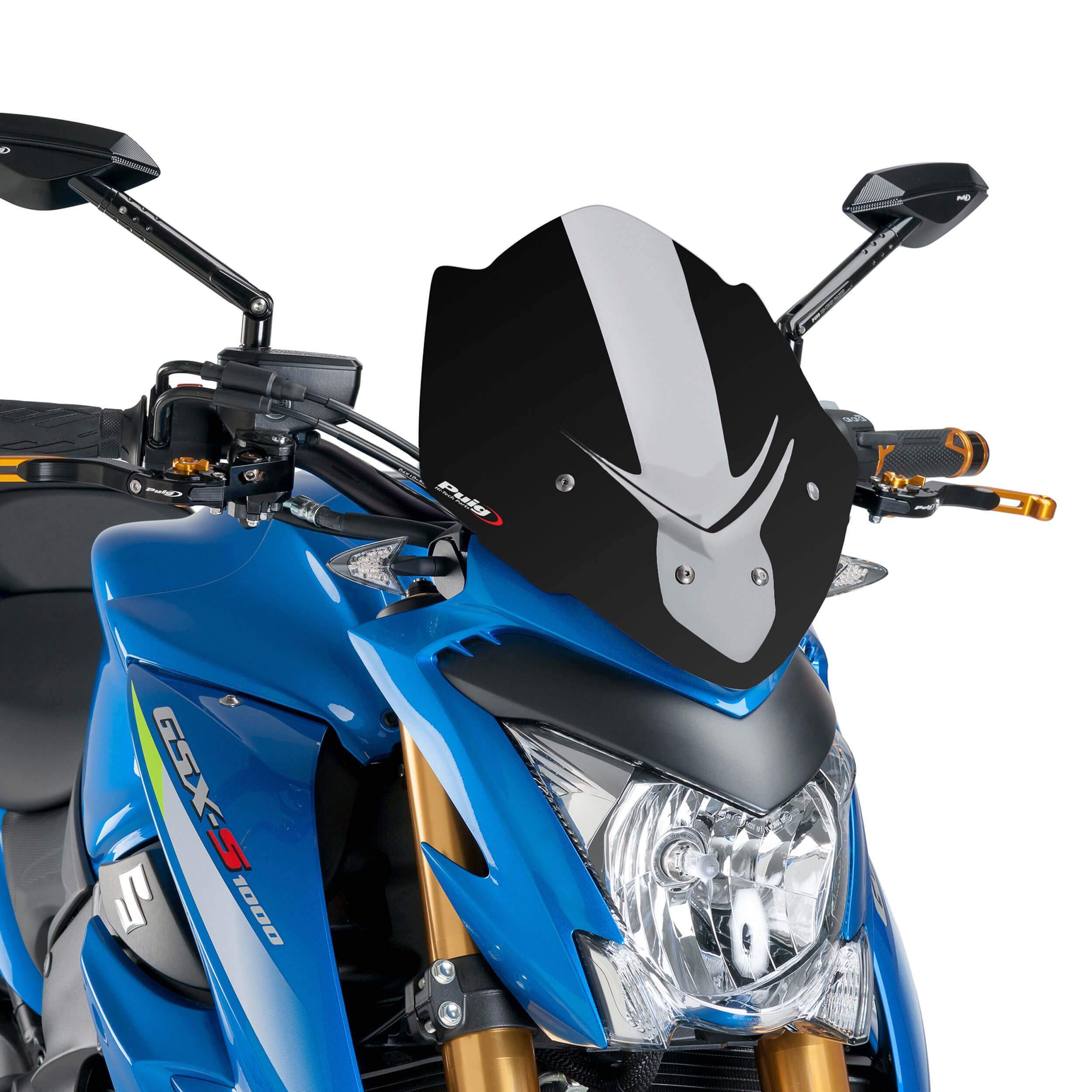 Puig Sport Screen | Black (Opaque) | Suzuki GSX-S 1000 2015>2020 - Shop name
