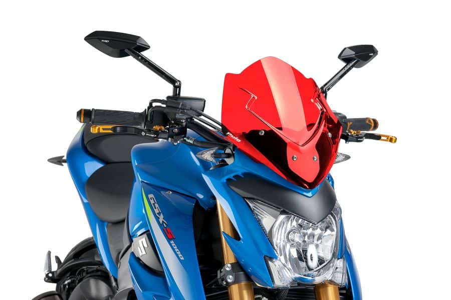 Puig Sport Screen | Red | Suzuki GSX-S 1000 2015>2020 - Pyramid Motorcycle Accessories