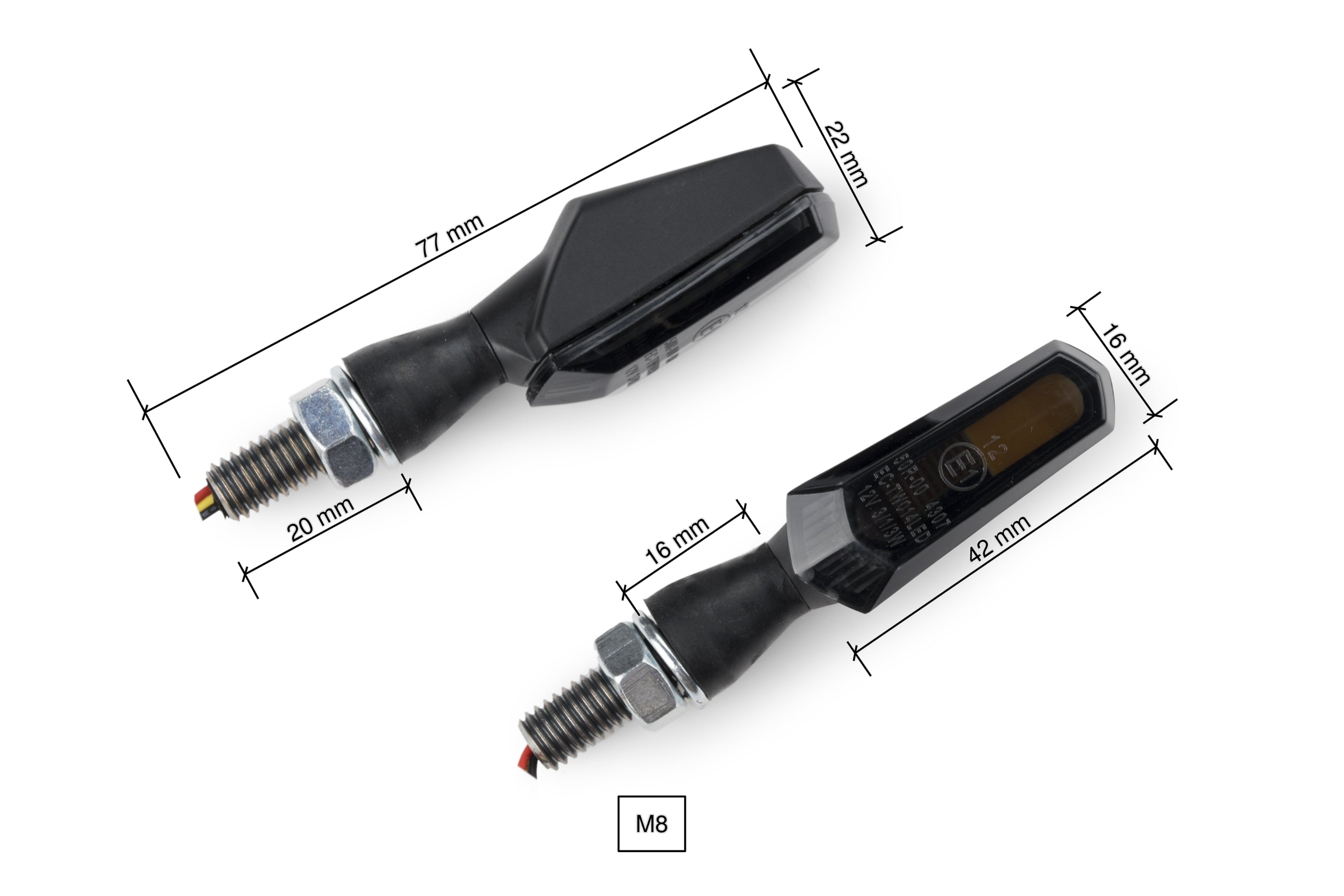 Puig 'Stick' LED Indicators/Tail Lights/Brake Lights | Black - Shop name