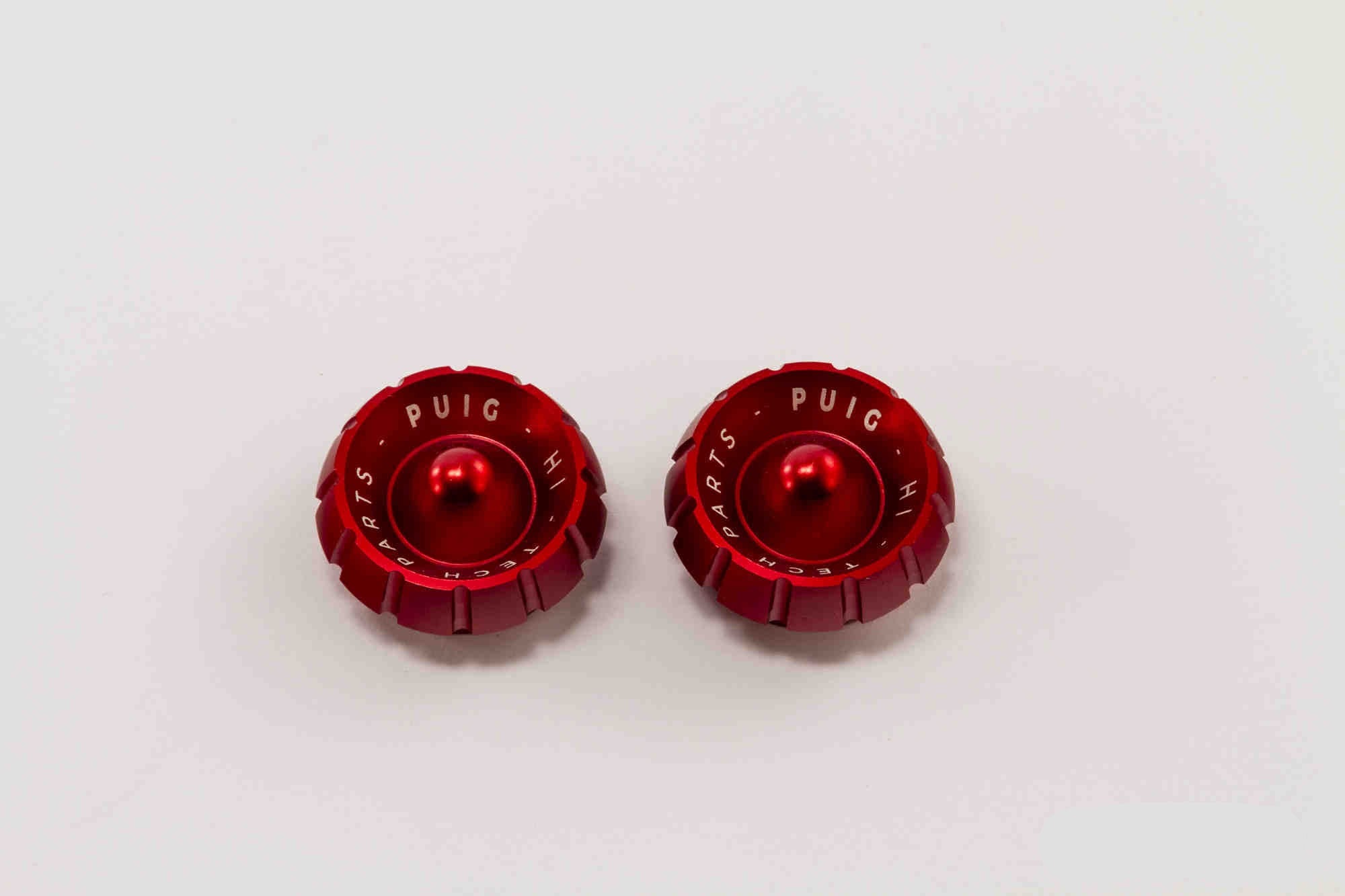 Puig Thruster Bar End Caps | Red - Shop name