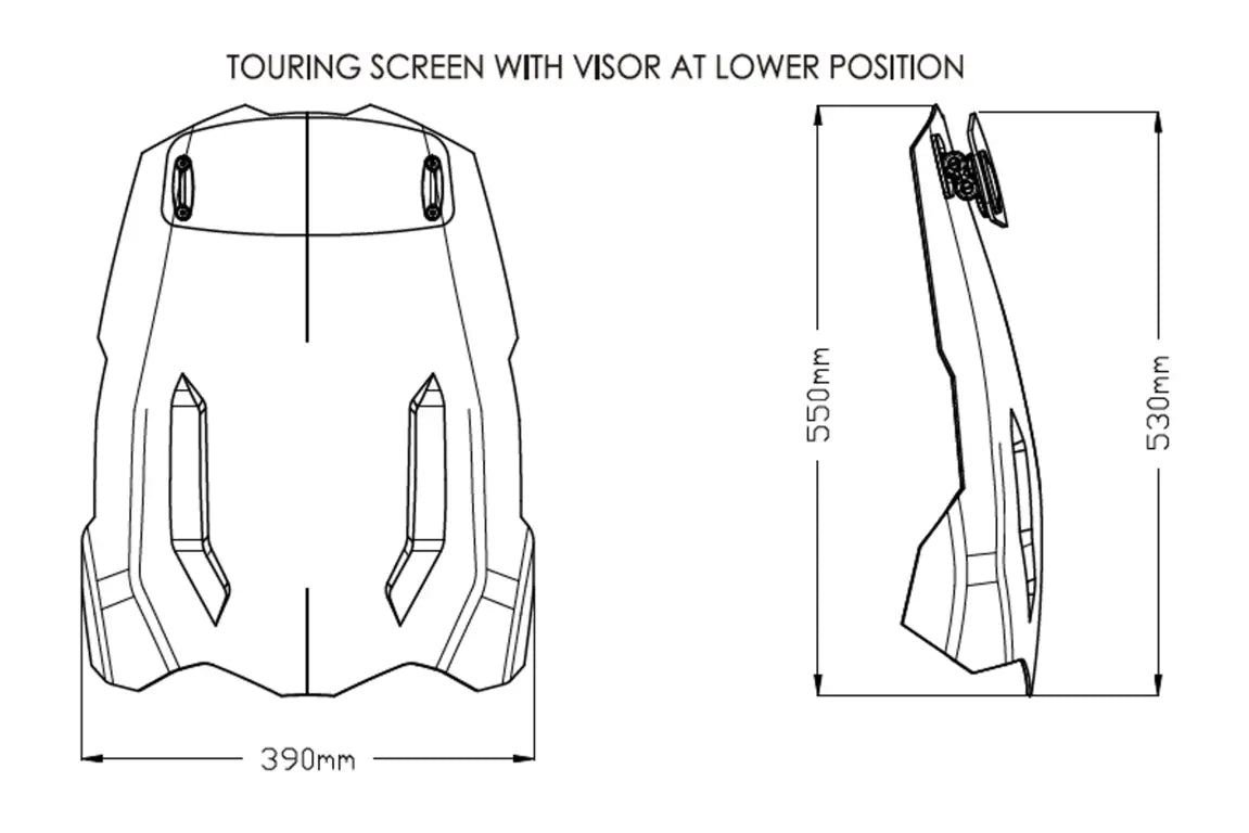 Puig Touring Screen With Visor | Light Smoke | Triumph Tiger 900 2020>2023 - Shop name