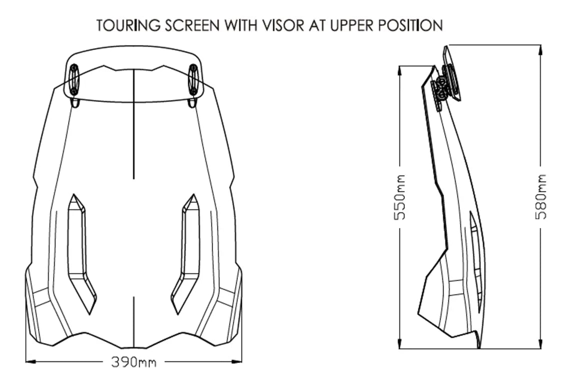 Puig Touring Screen With Visor | Light Smoke | Triumph Tiger 900 2020>2023 - Shop name