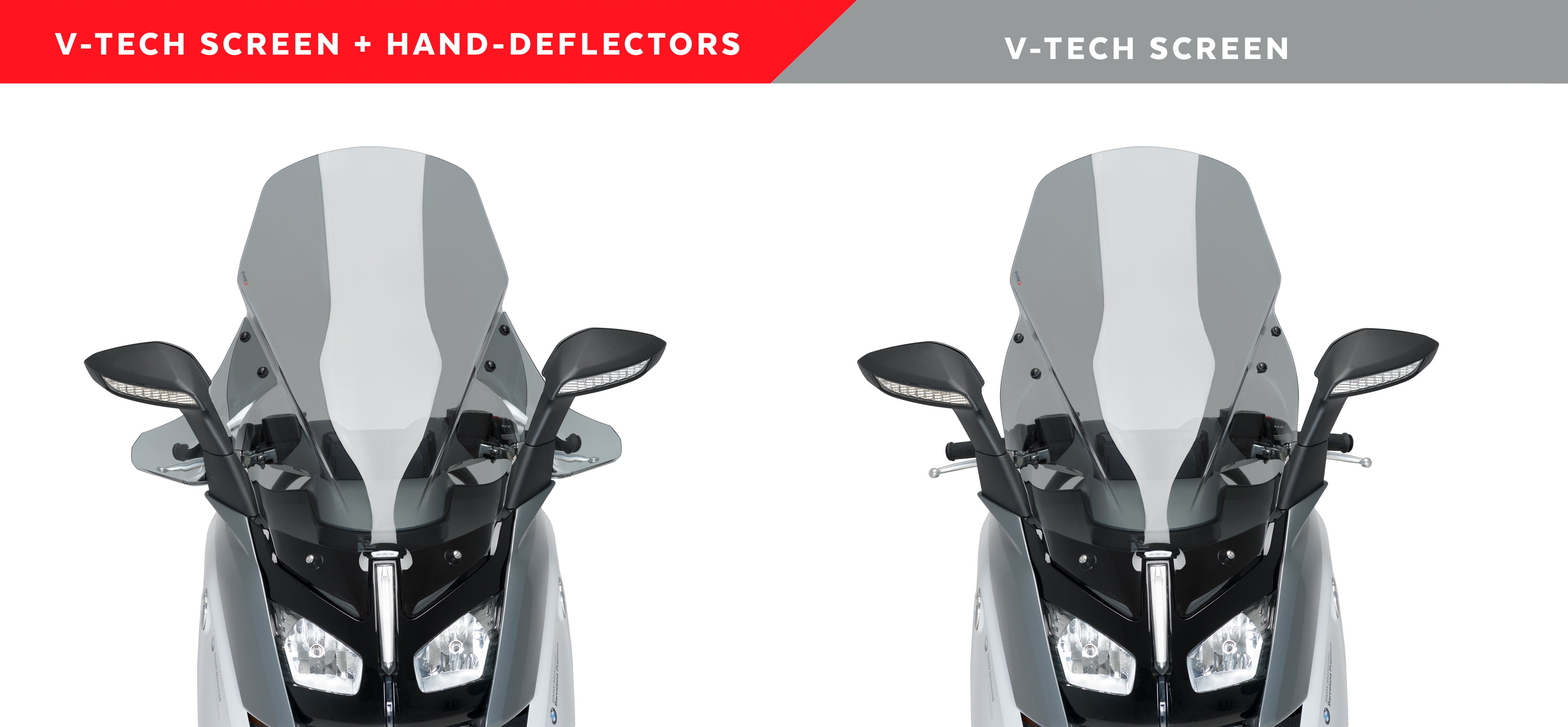 Puig Touring Screen inc. Hand Deflectors | Clear | BMW C Evolution 2014>2020 - Shop name