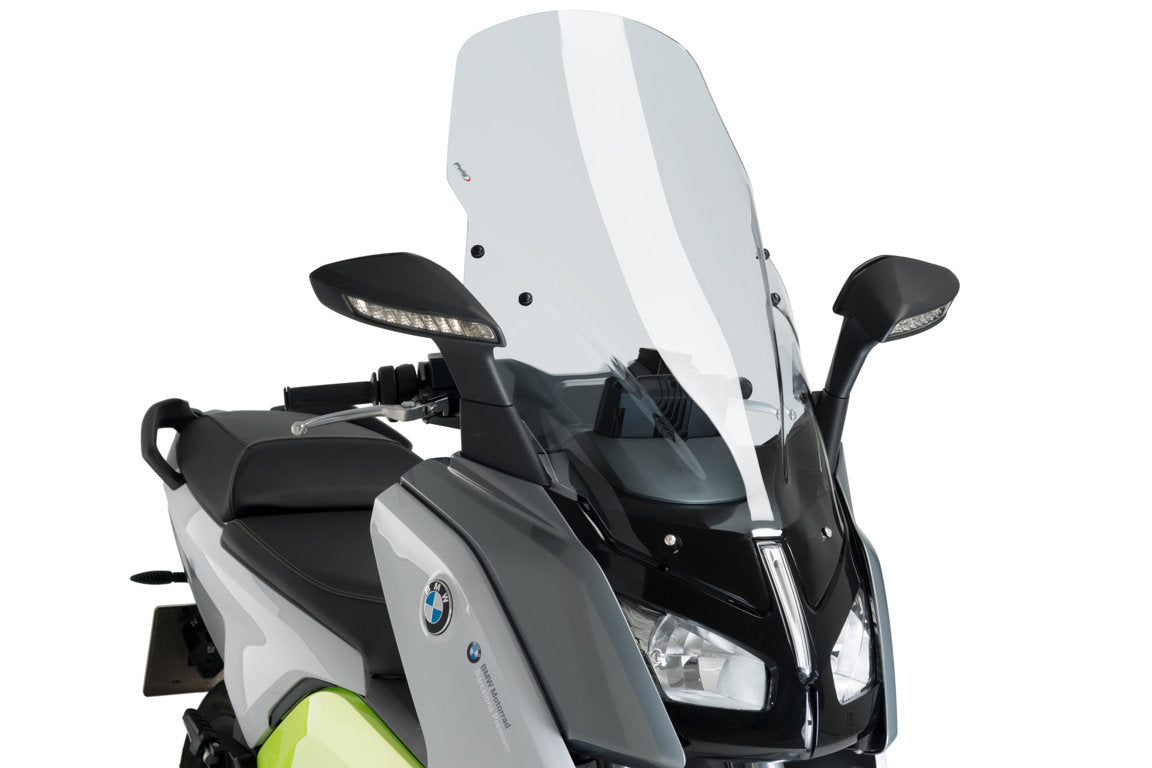 Puig Touring Screen inc. Hand Deflectors | Clear | BMW C Evolution 2014>2020 - Shop name