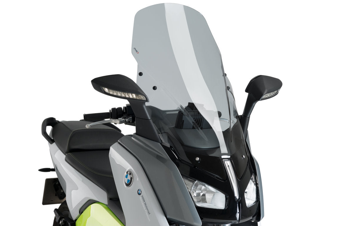 Puig Touring Screen inc. Hand Deflectors | Light Smoke | BMW C Evolution 2014>2020 - Shop name