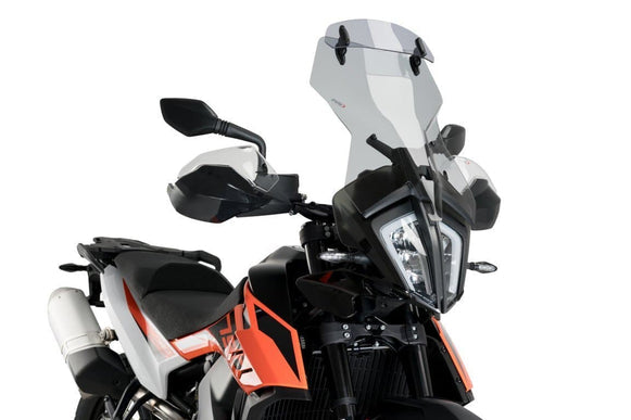 Puig Touring Screen with Visor | Light Smoke | KTM 890 Adventure 2021>2022 - Pyramid Motorcycle Accessories