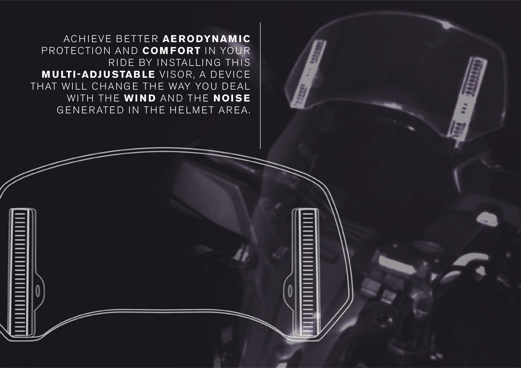 Puig Visor 2.0 - Clip On (300x130mm) | Clear-Screen Deflectors-Pyramid Motorcycle Accessories