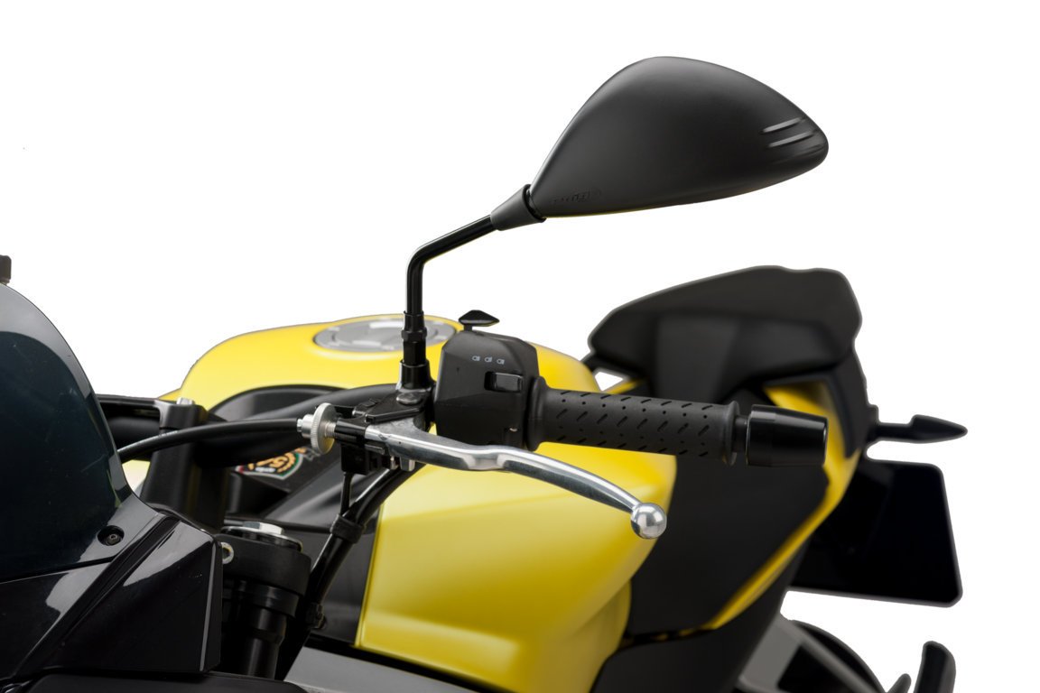 Puig Z2 Mirror Left - M10 Fitment | Black - Pyramid Motorcycle Accessories