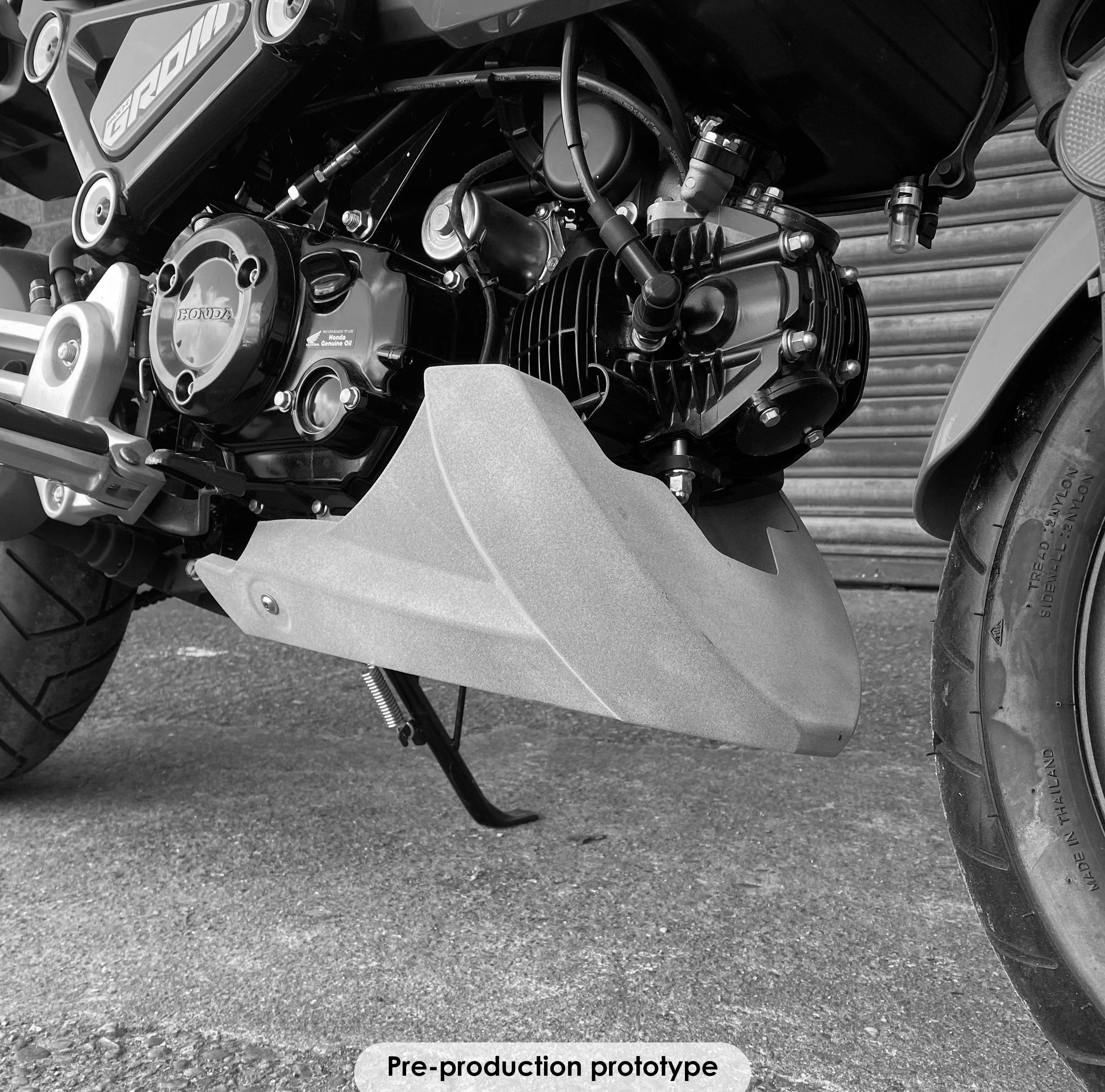 Pyramid Belly Pan | Gayety Red & Gloss Black | Honda MSX 125 2021>Current - Shop name