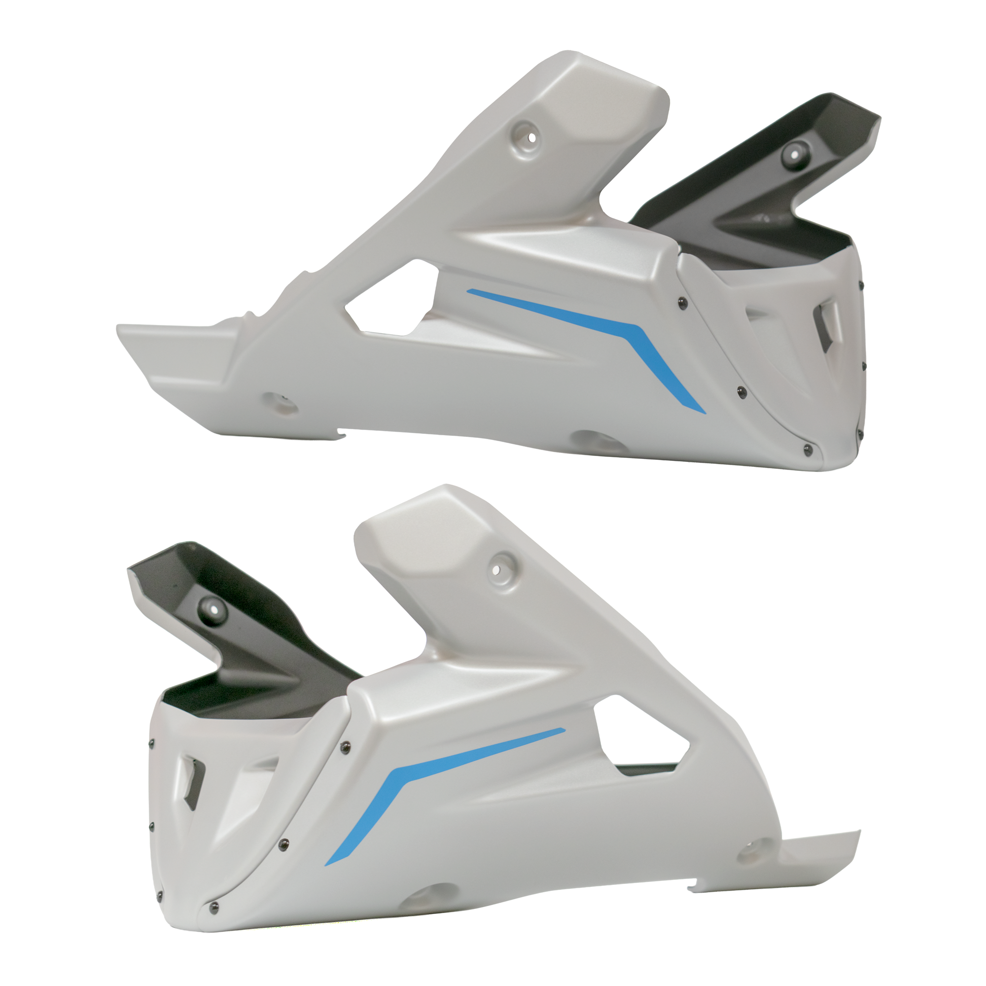 Pyramid Belly Pan | Ice Storm | Yamaha MT-09 2024>Current - Pyramid Motorcycle Accessories