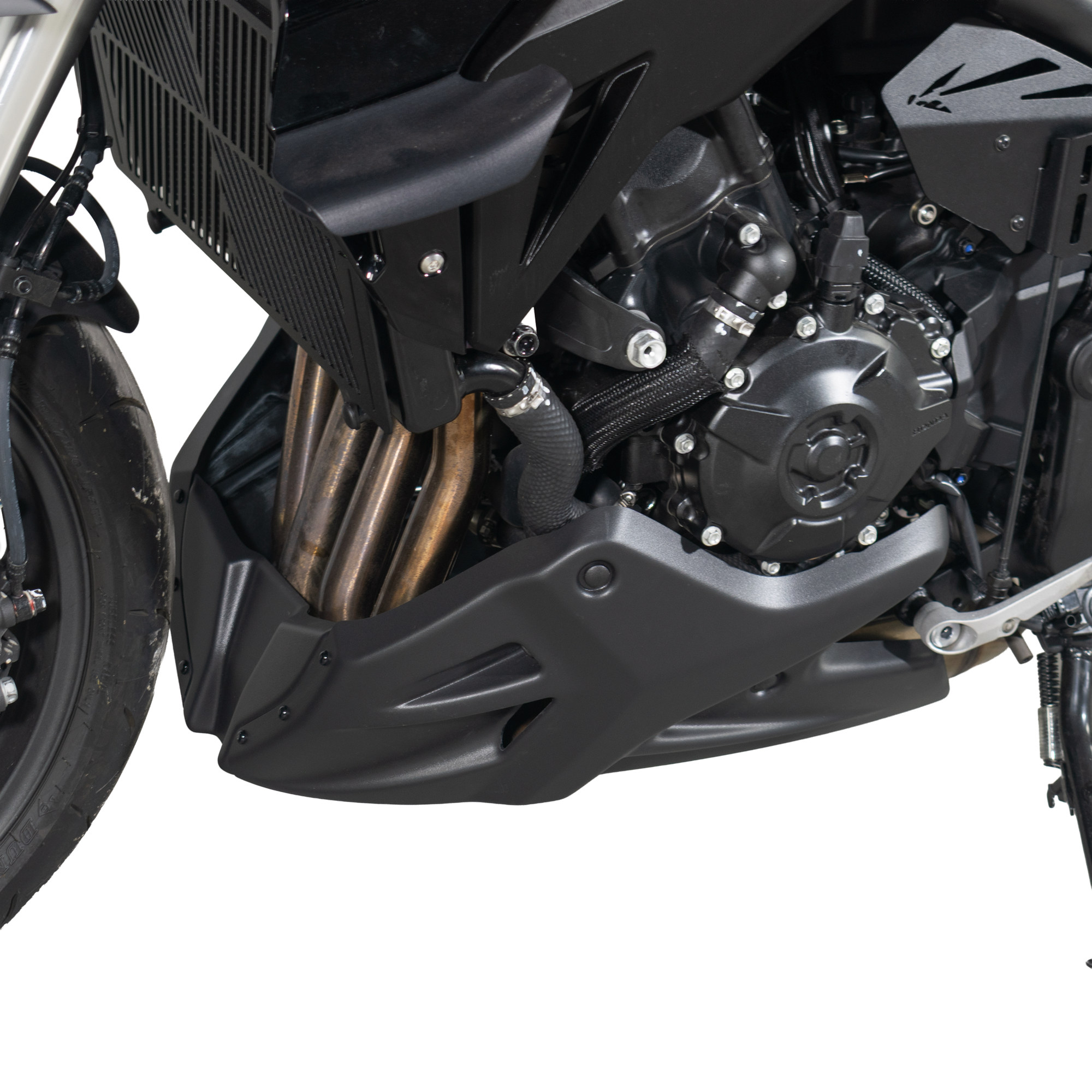 Pyramid Belly Pan | Matte Black | Honda CB1000 Hornet inc SP 2025>Current - Pyramid Motorcycle Accessories