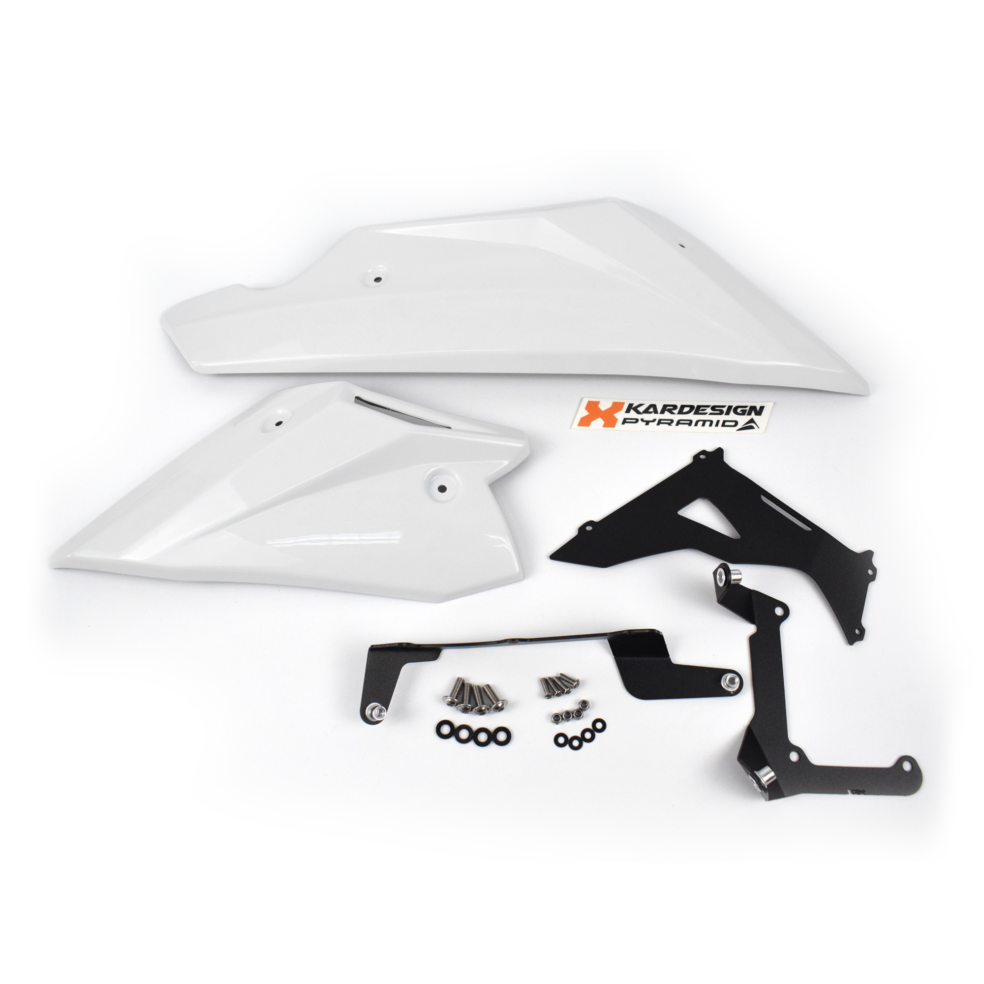 Pyramid Belly Pan | Matte Pearl Glare White | Honda CB750 Hornet 2025>Current - Pyramid Motorcycle Accessories