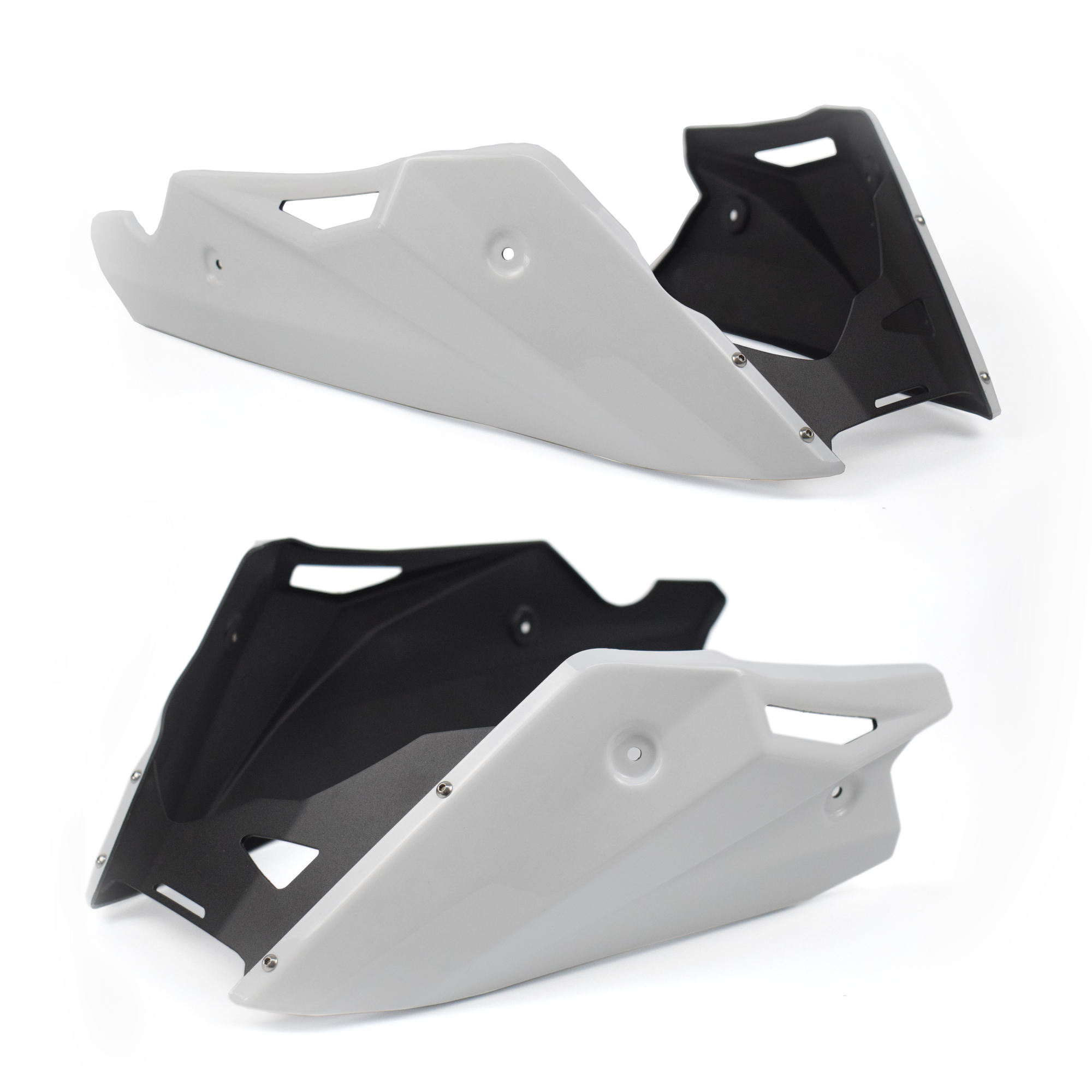 Pyramid Belly Pan | Matte Pearl Glare White | Honda CB750 Hornet 2025>Current - Pyramid Motorcycle Accessories