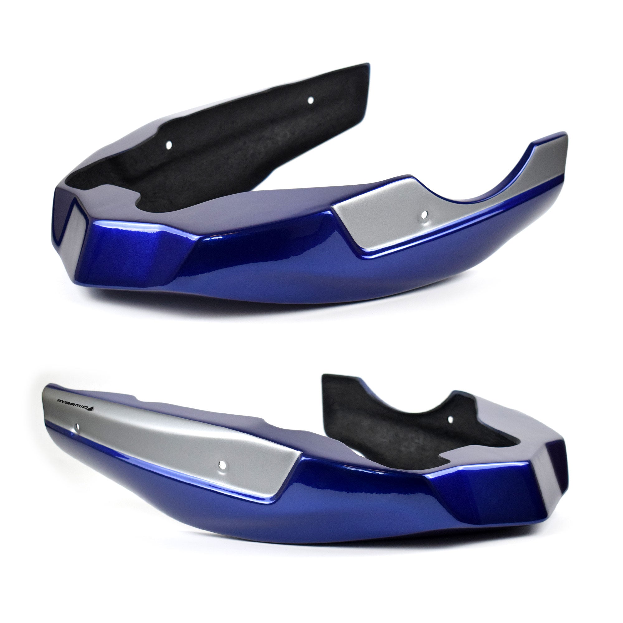 Pyramid Belly Pan | San Marino Blue Metallic & Graphite Grey | BMW F 900 XR 2020>Current - Pyramid Motorcycle Accessories