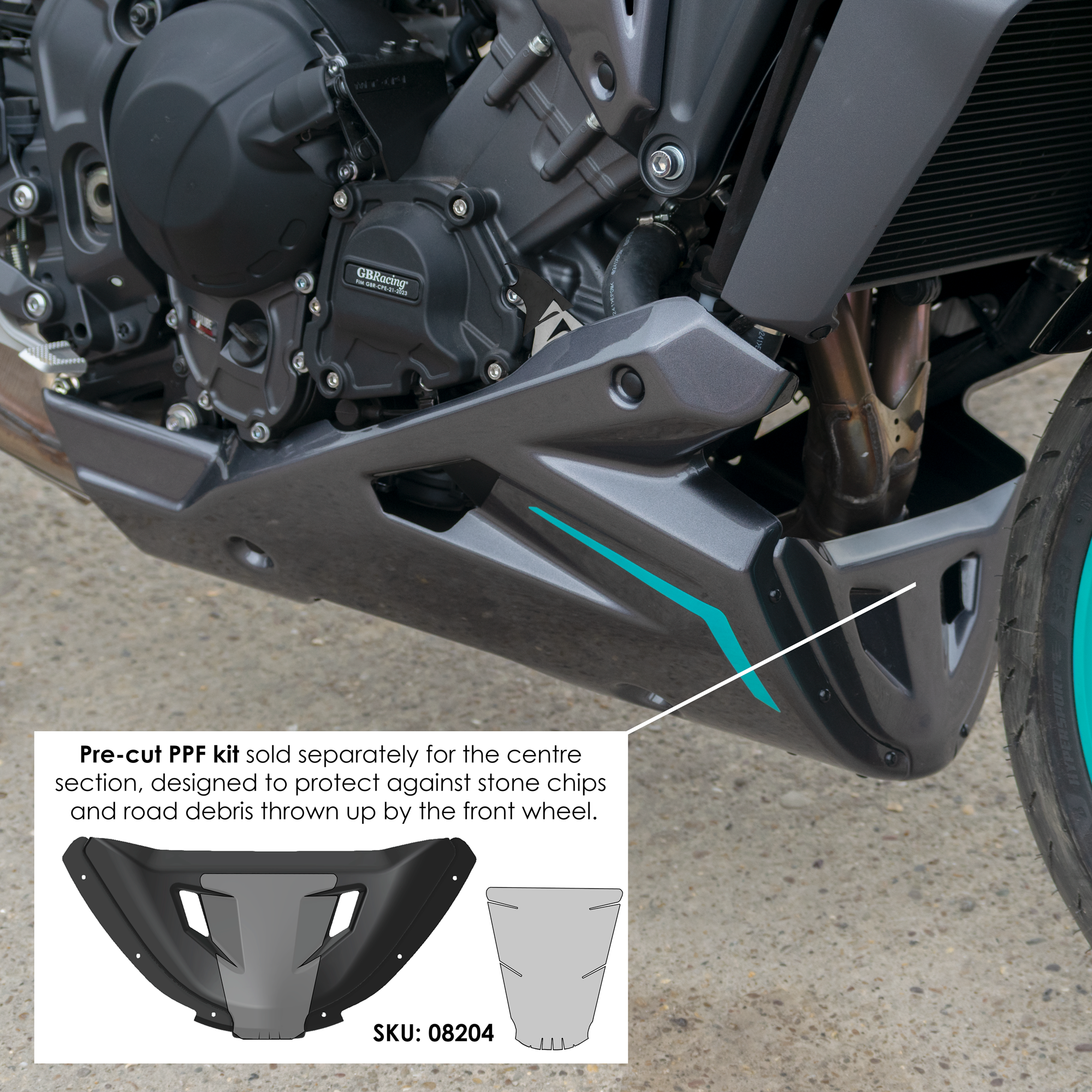 Pyramid Belly Pan | Midnight Black (USA: Raven Black) | Yamaha MT-09 SP 2021>CurrentĀ -Ā Ā Pyramid Motorcycle Accessories