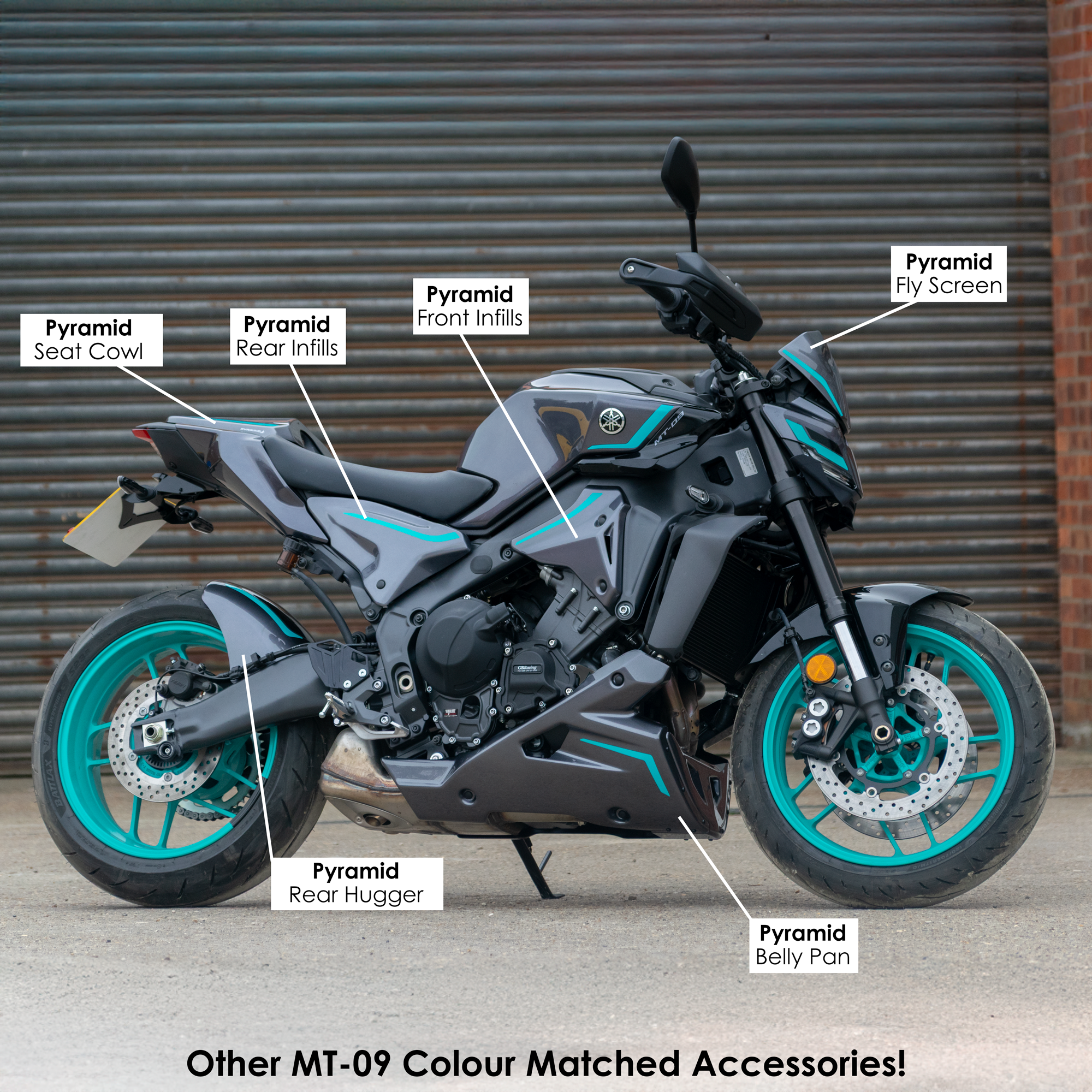 Pyramid Belly Pan | Midnight Black (USA: Raven Black) | Yamaha MT-09 SP 2021>CurrentĀ -Ā Ā Pyramid Motorcycle Accessories