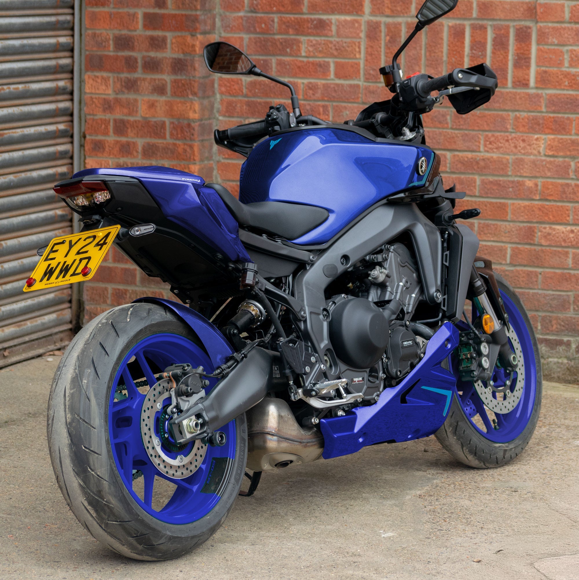 Pyramid Belly Pan | Yamaha Blue | Yamaha MT-09 2021>CurrentĀ -Ā Ā Pyramid Motorcycle Accessories