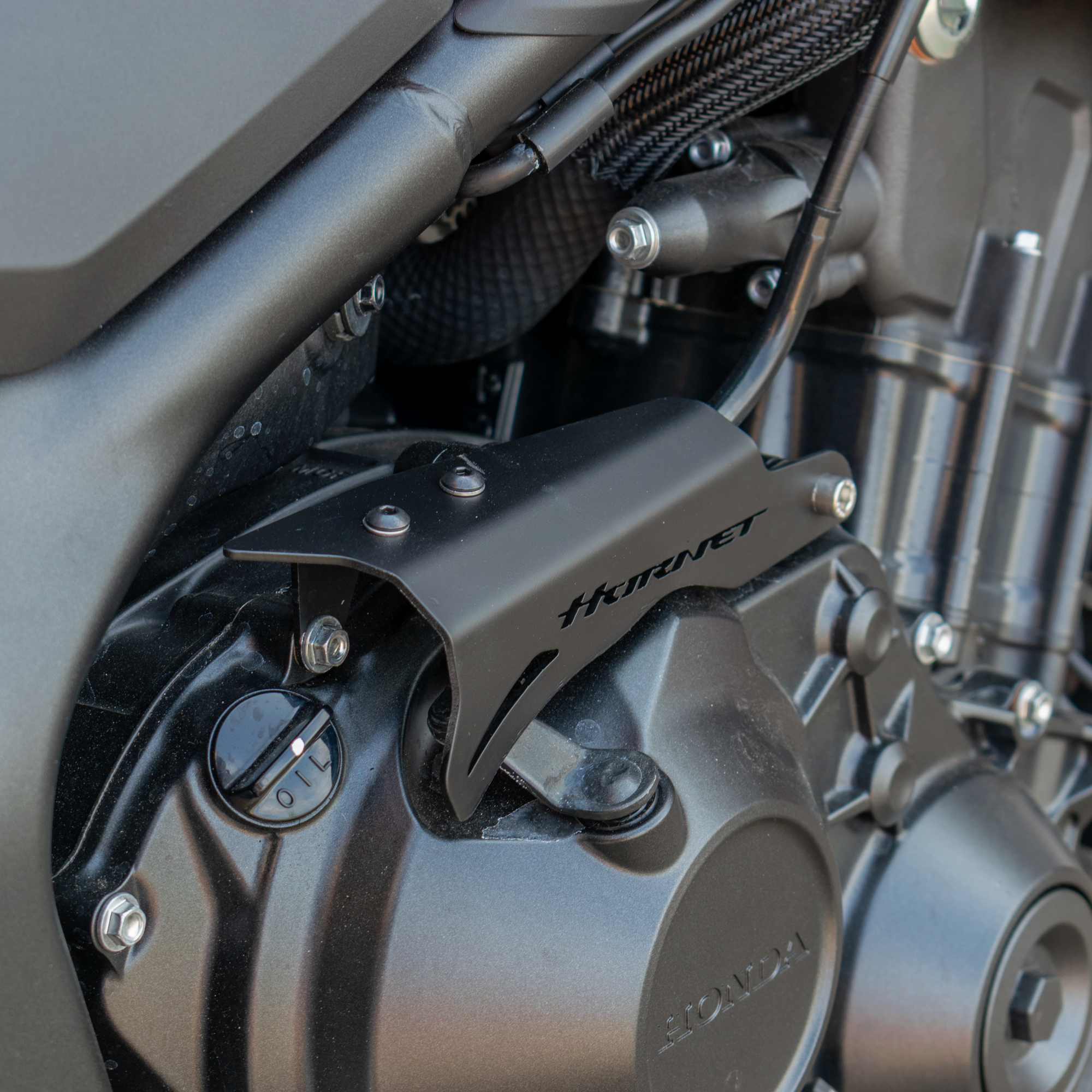 Pyramid Engine Ornament | Matte Black | Triumph Tiger Sport 800 2025>Current - Pyramid Motorcycle Accessories