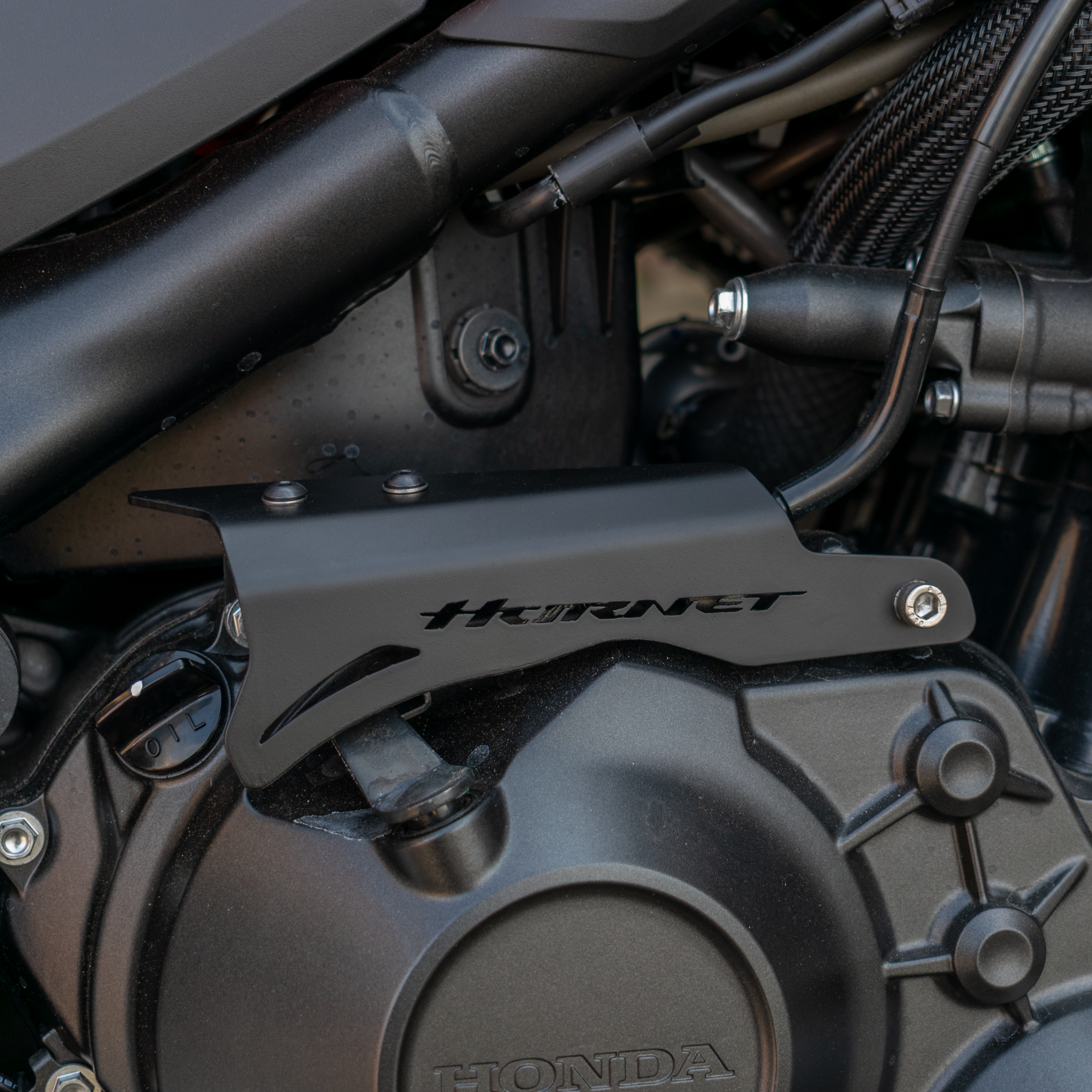 Pyramid Engine Ornament | Matte Black | Triumph Tiger Sport 800 2025>Current - Pyramid Motorcycle Accessories