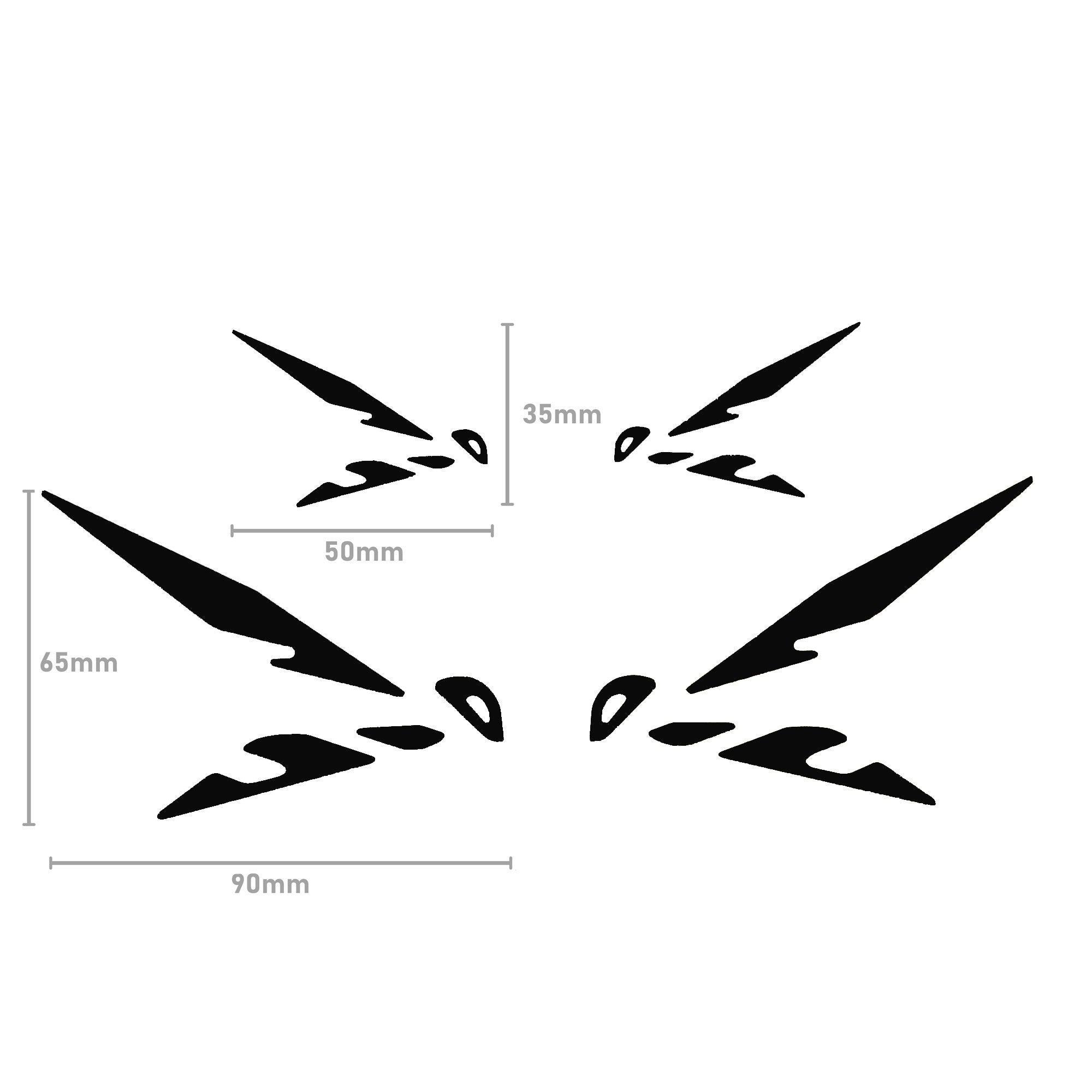 Pyramid Decals | Matte Black | Honda CB750 Hornet Logo Set Of 4 - Shop name