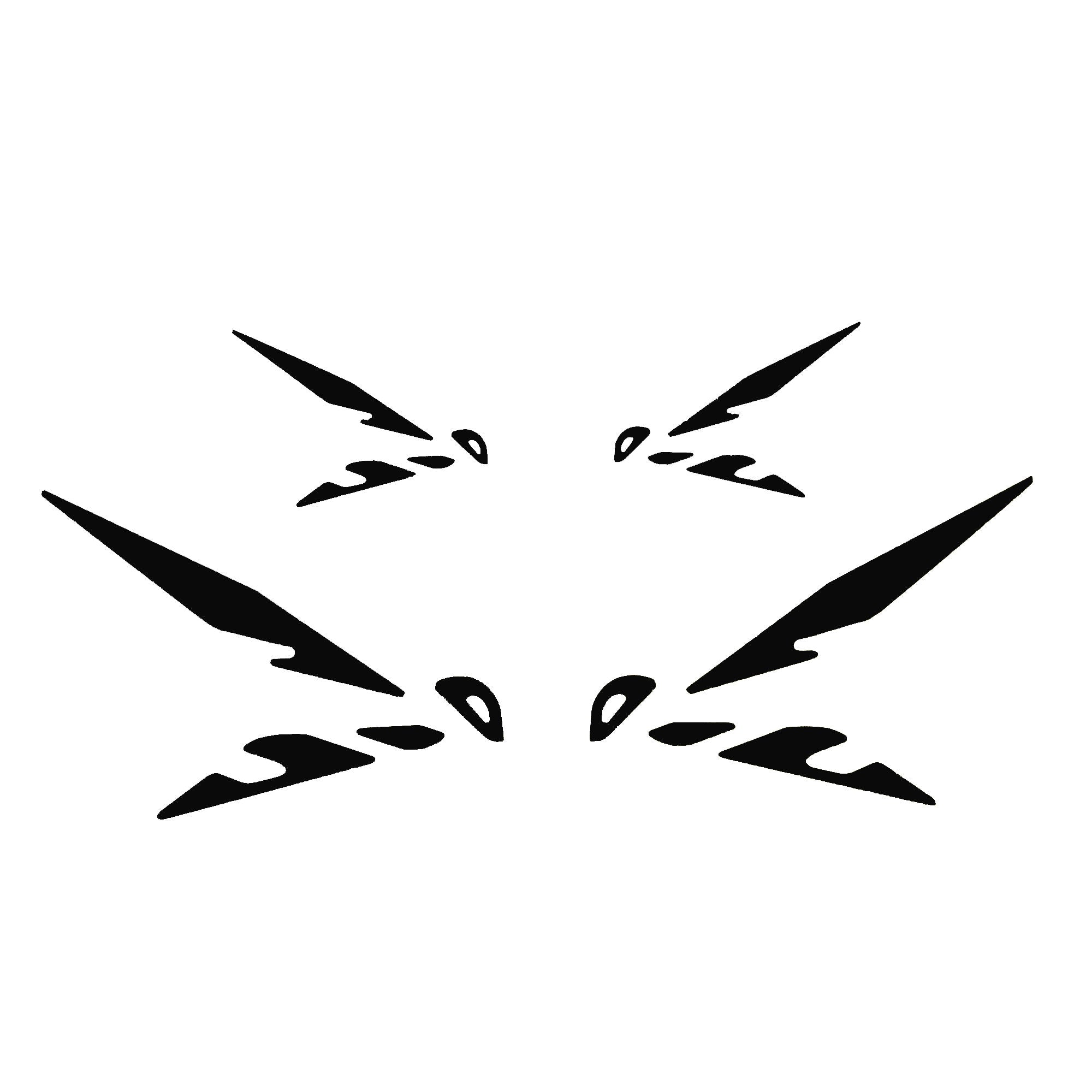 Pyramid Decals | Matte Black | Honda CB750 Hornet Logo Set Of 4 - Shop name