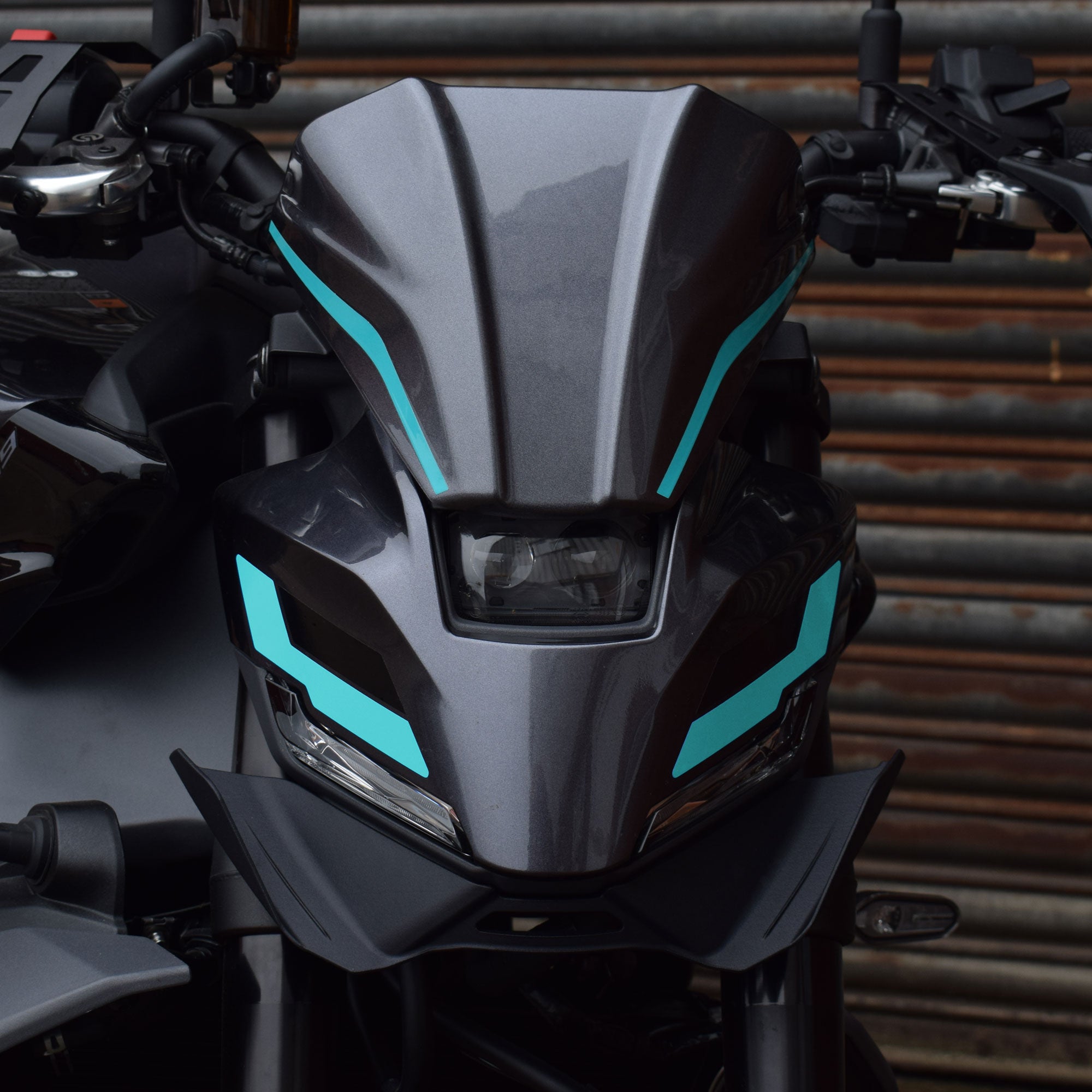 Pyramid Decals | Midnight Cyan Headlight Decal | Yamaha MT-09 2024>Current - Pyramid Motorcycle Accessories