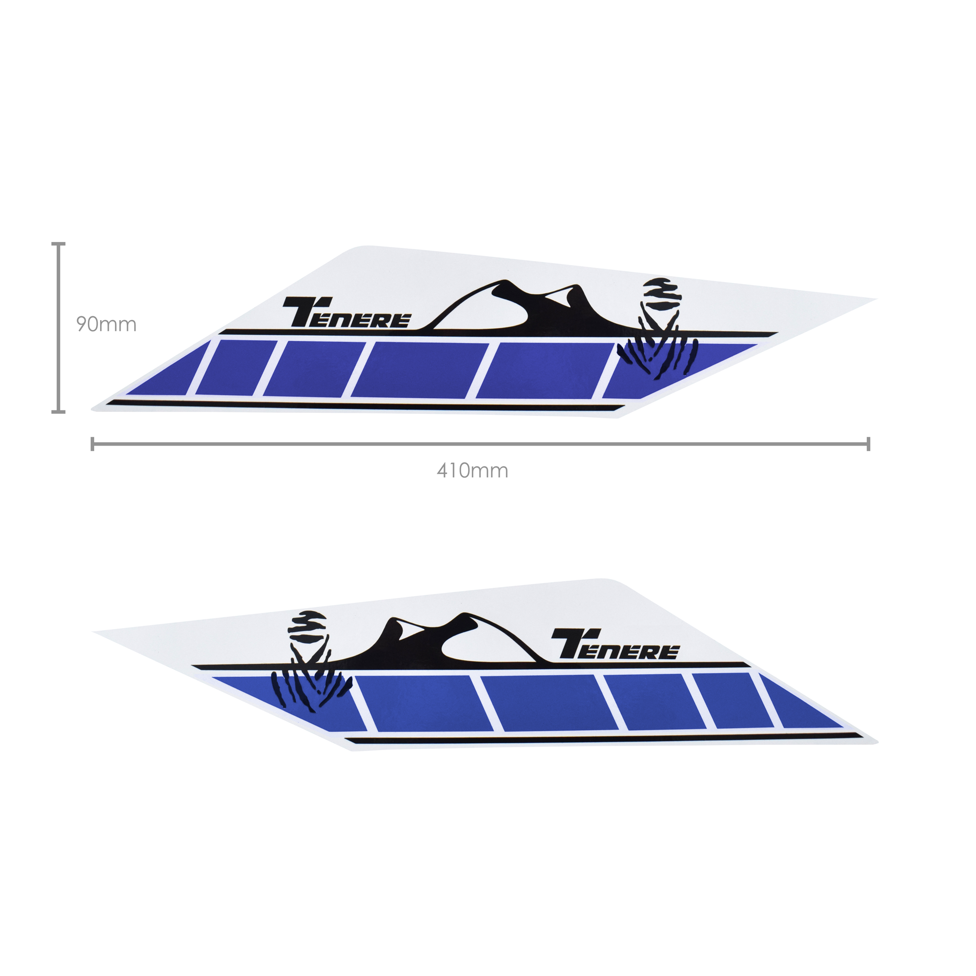 Pyramid Decals | Rear Side Panel Graphic Blue | Yamaha Tenere 700 2019> - Shop name