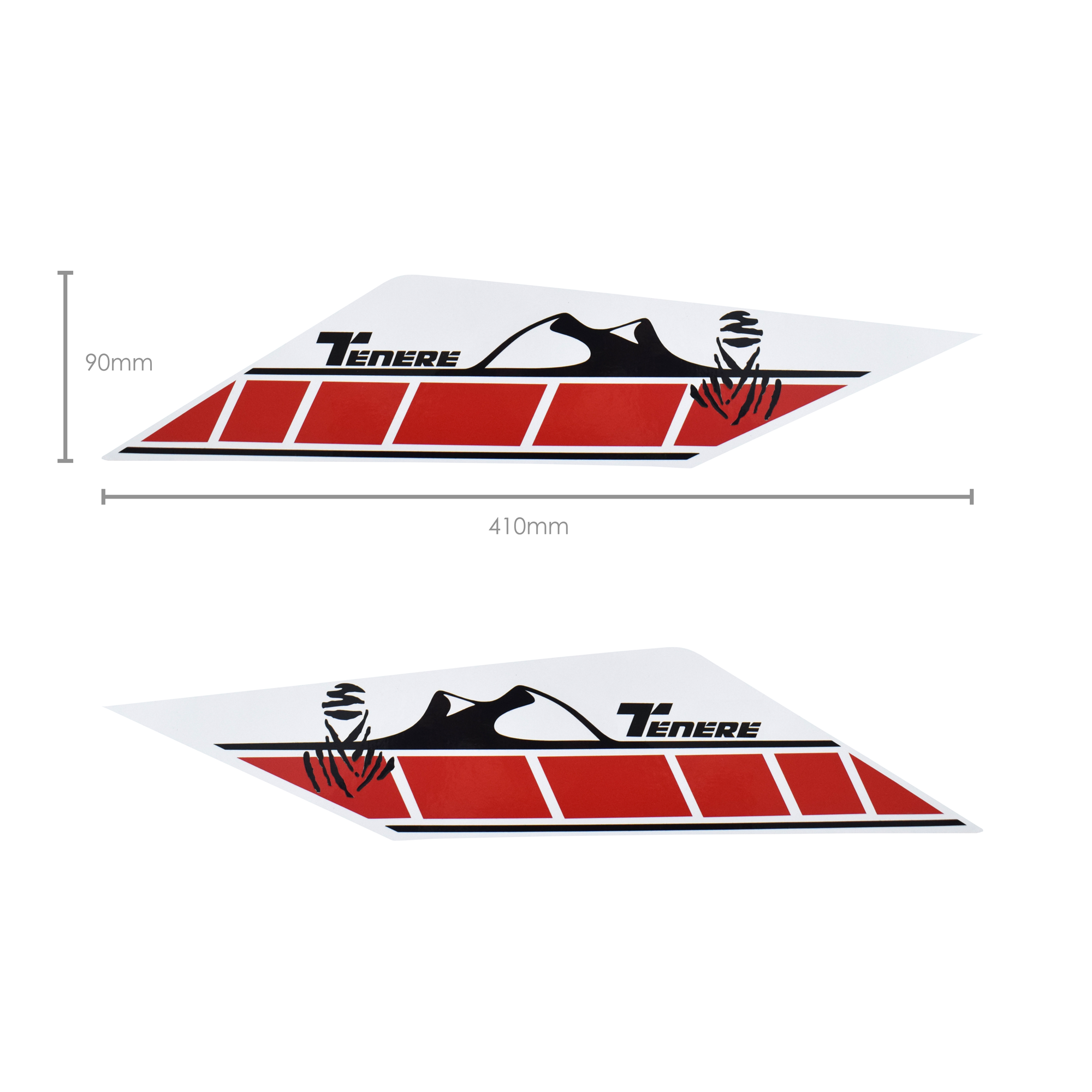 Pyramid Decals | Rear Side Panel Graphic Red | Yamaha Tenere 700 2019> - Shop name