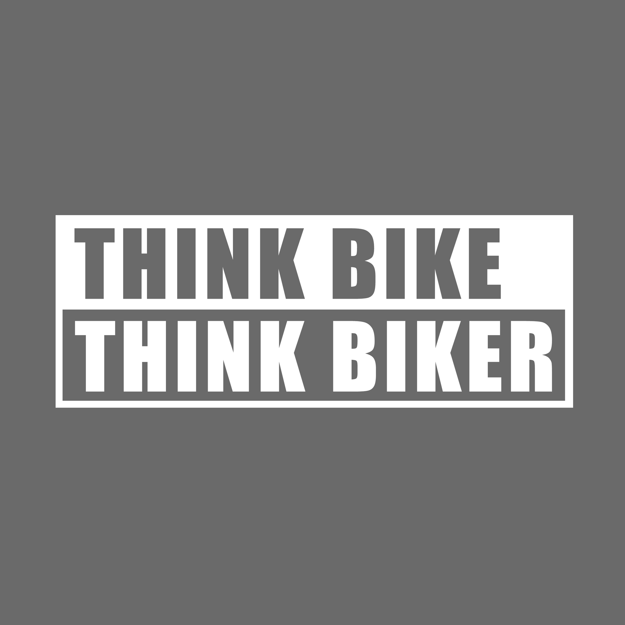Pyramid Decals | Think Bike #1 | White - Shop name