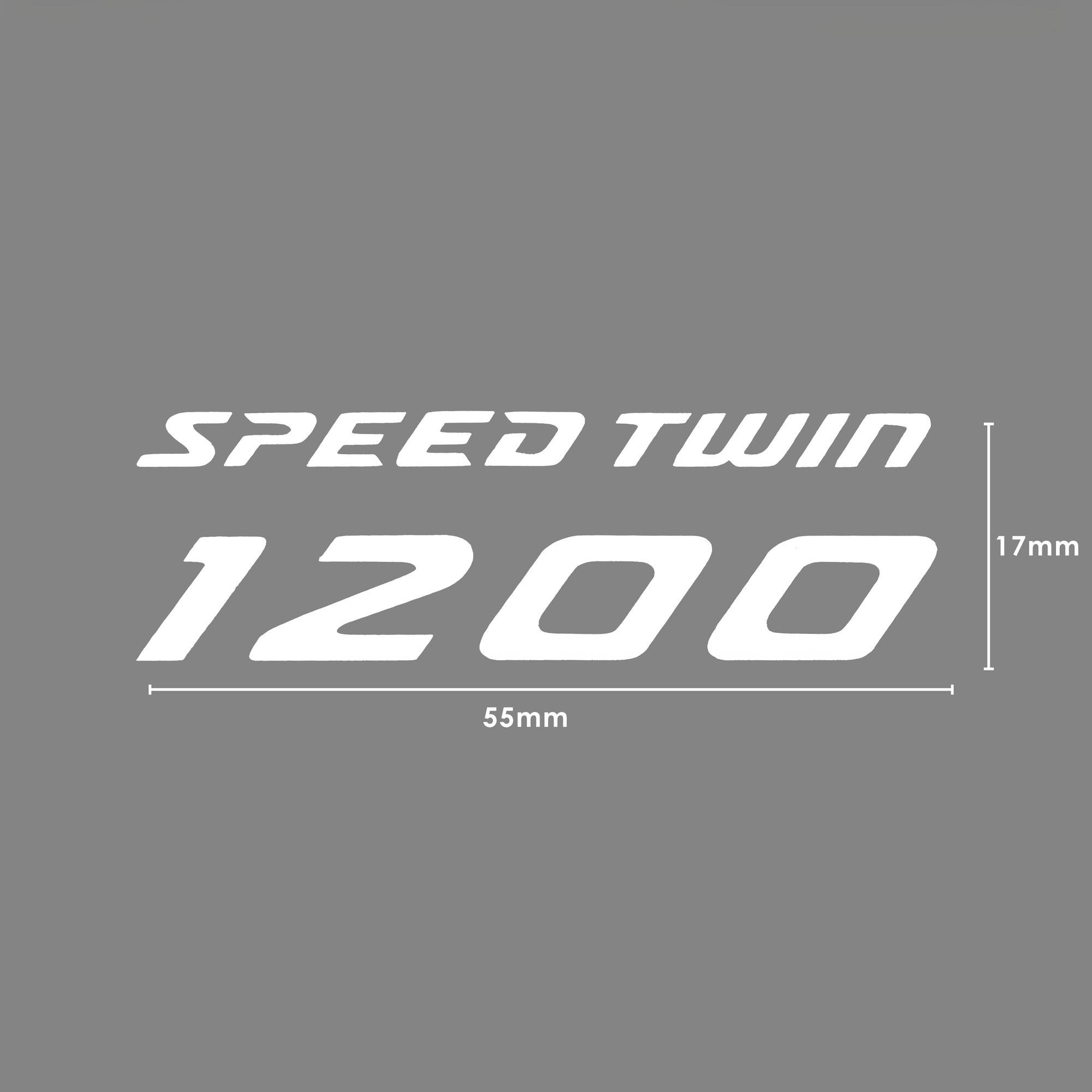 Pyramid Decals | White | Triumph Speed Twin 1200 Logo - Shop name