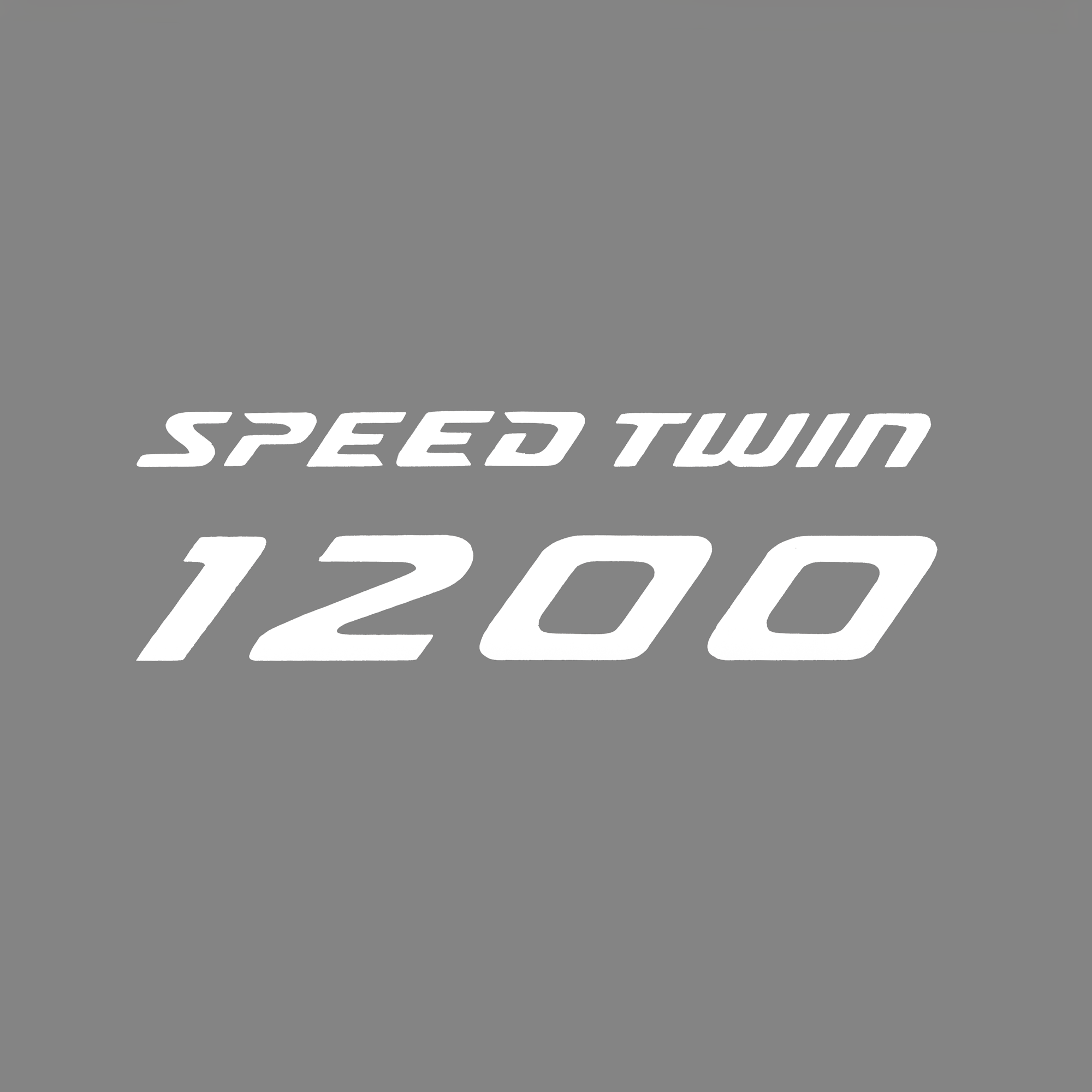 Pyramid Decals | White | Triumph Speed Twin 1200 Logo - Shop name