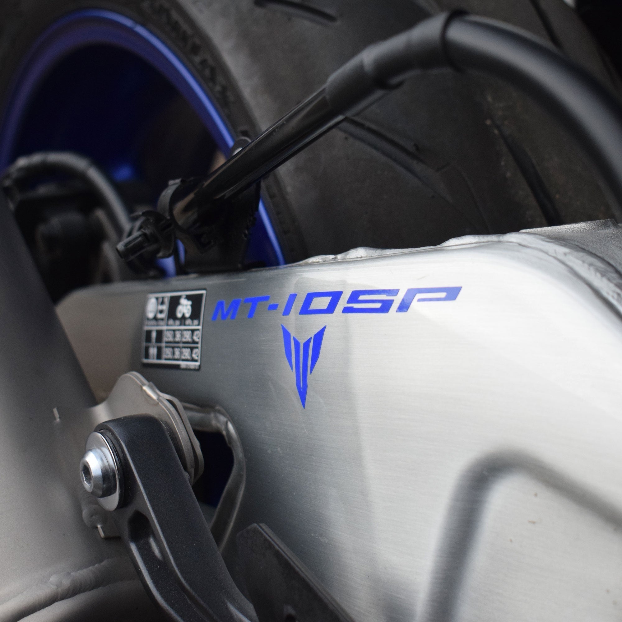 Pyramid Decals | Yamaha MT-09 Blue | Set Of 2 - Shop name