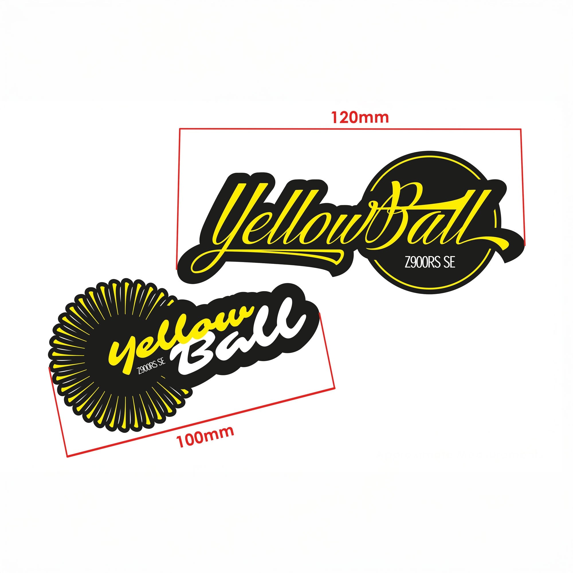 Pyramid Decals | Yellow Ball | Kawasaki Z900 RS 2022>Current - Shop name