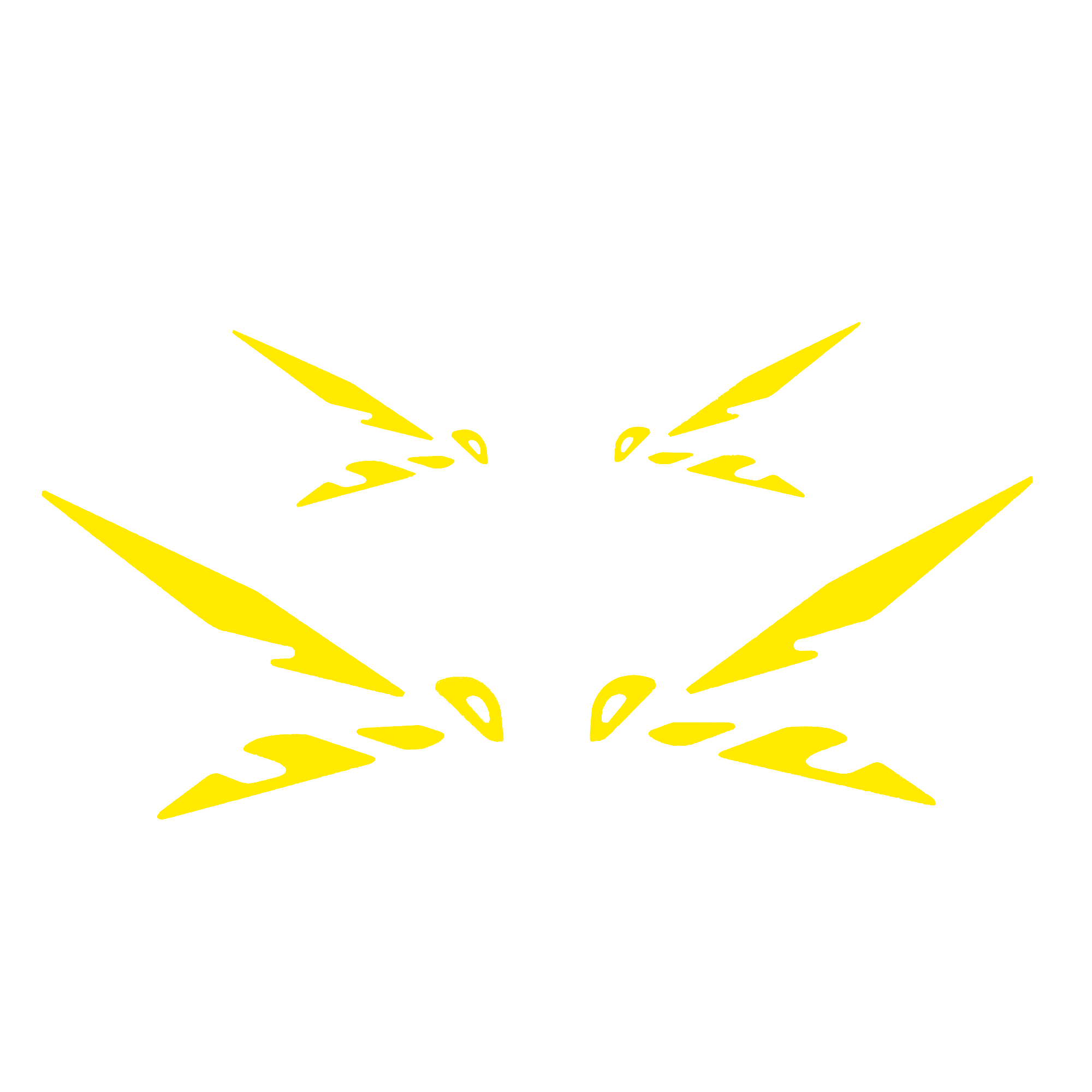 Pyramid Decals | Yellow | Honda CB750 Hornet Logo Set Of 4 - Shop name
