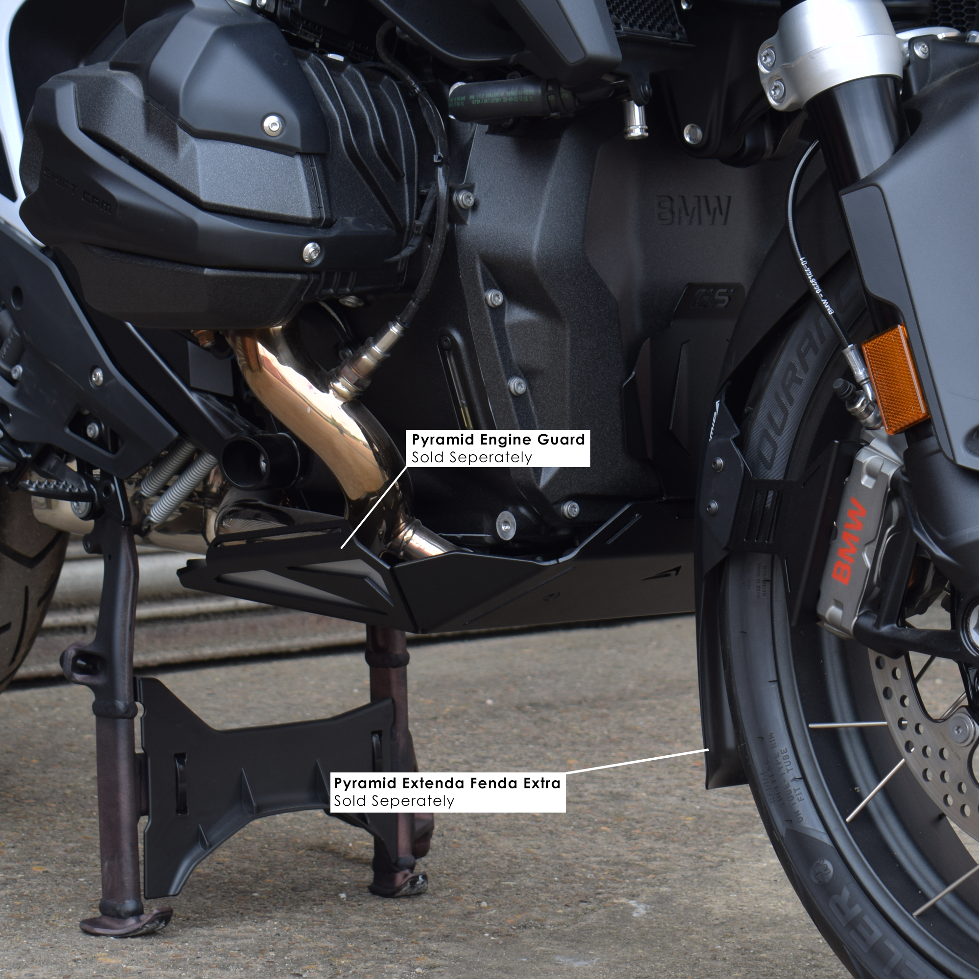 Pyramid Engine Cover | Matte Black | BMW R 1300 RS 2025>Current - Pyramid Motorcycle Accessories